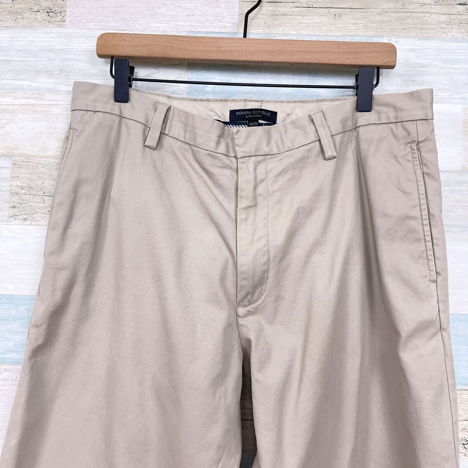 Banana Republic Banana Republic Gavin Chino Pants Beige Khaki Mens 34x31 Size US 34 / EU 50 - 2 Thumbnail
