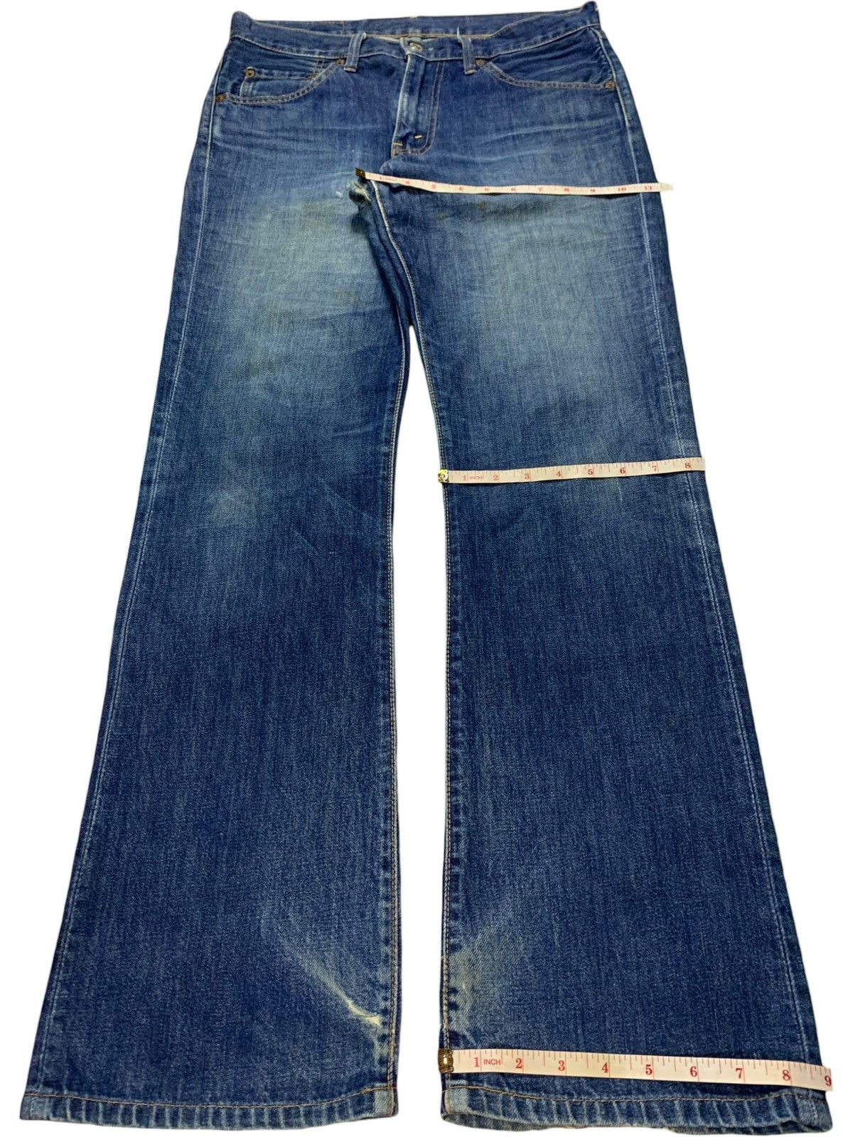 Levi's 90s 517 boots cut navy denim Distressed Denim
