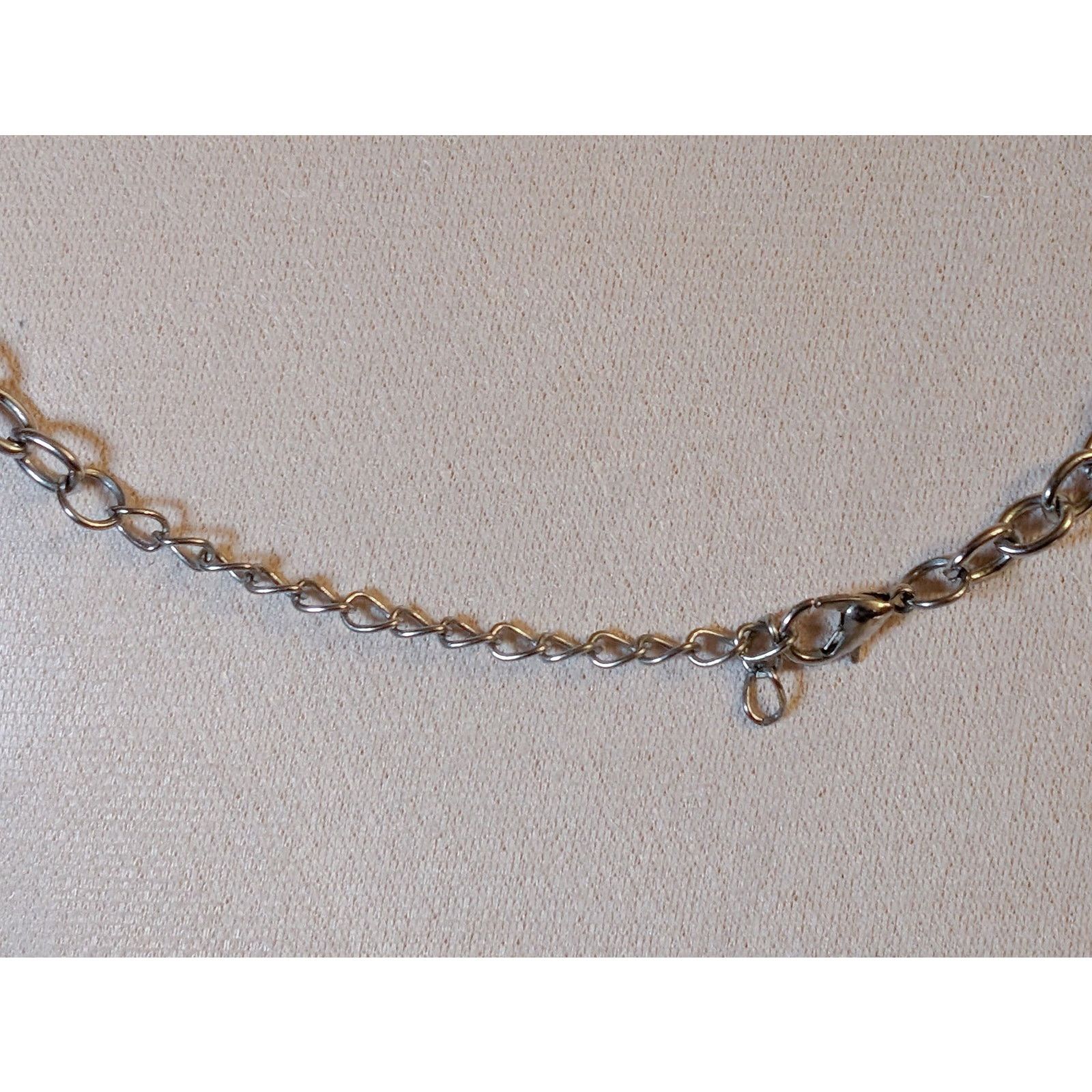 Vintage VTG 1980s 18" Cable Chain & Iridescent Crystal Bead Necklace Size ONE SIZE - 4 Thumbnail