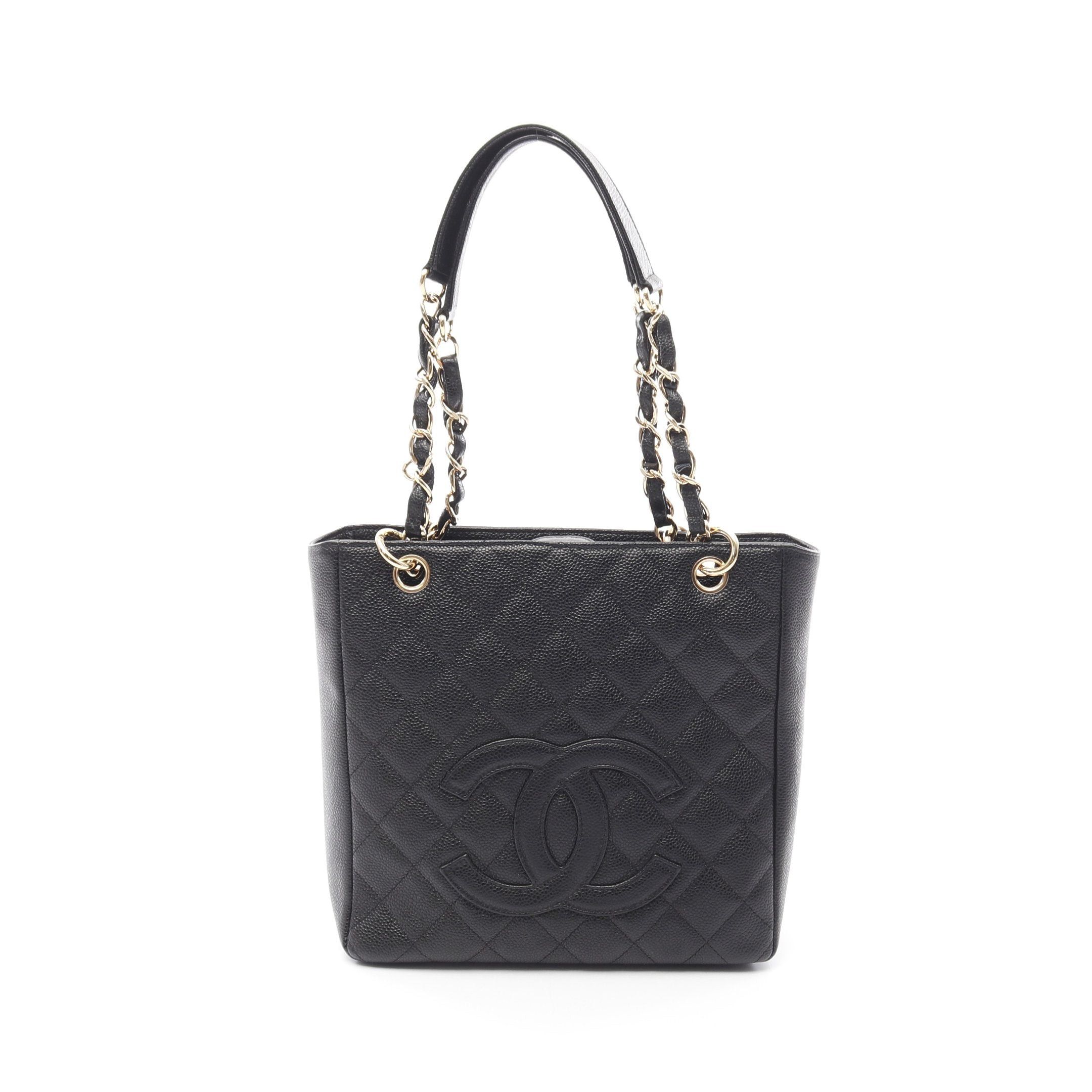 Chanel Chanel Matelasse Pst Chain Shoulder Bag Tote Caviar Skin Black Gold Hardware Size ONE SIZE - 1 Thumbnail