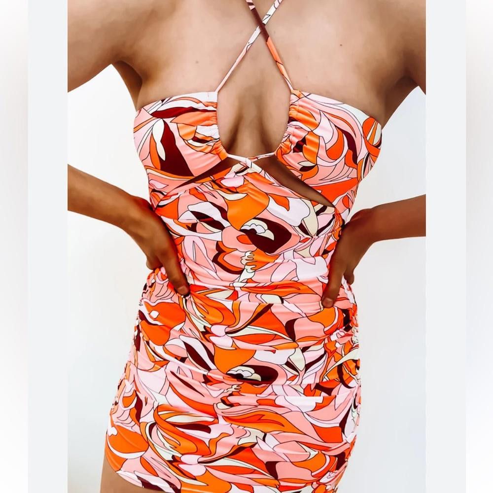 Designer sweetpot l Multicolor Halter Bodycon Dress 2 Size XS / US 0-2 / IT 36-38 - 8 Thumbnail