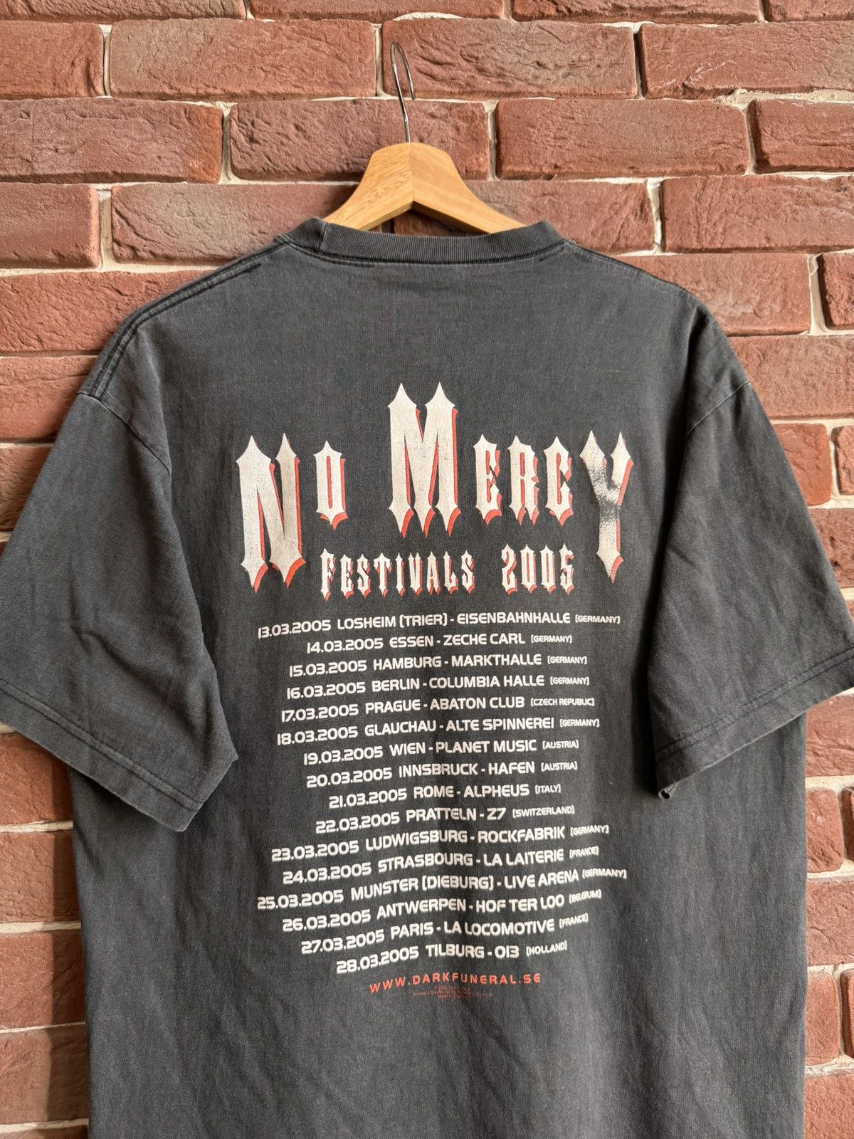 Band Tees Rare Vintage 00s Dark Funeral No mercy Black Metal Band Tee Size US XL / EU 56 / 4 - 12 Thumbnail