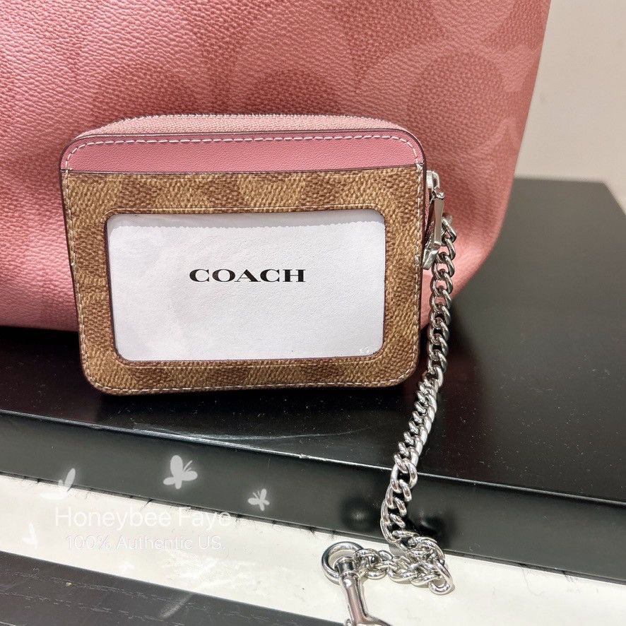 Coach Zip Card Case In Signature Canvas CW883 Size ONE SIZE - 2 Thumbnail