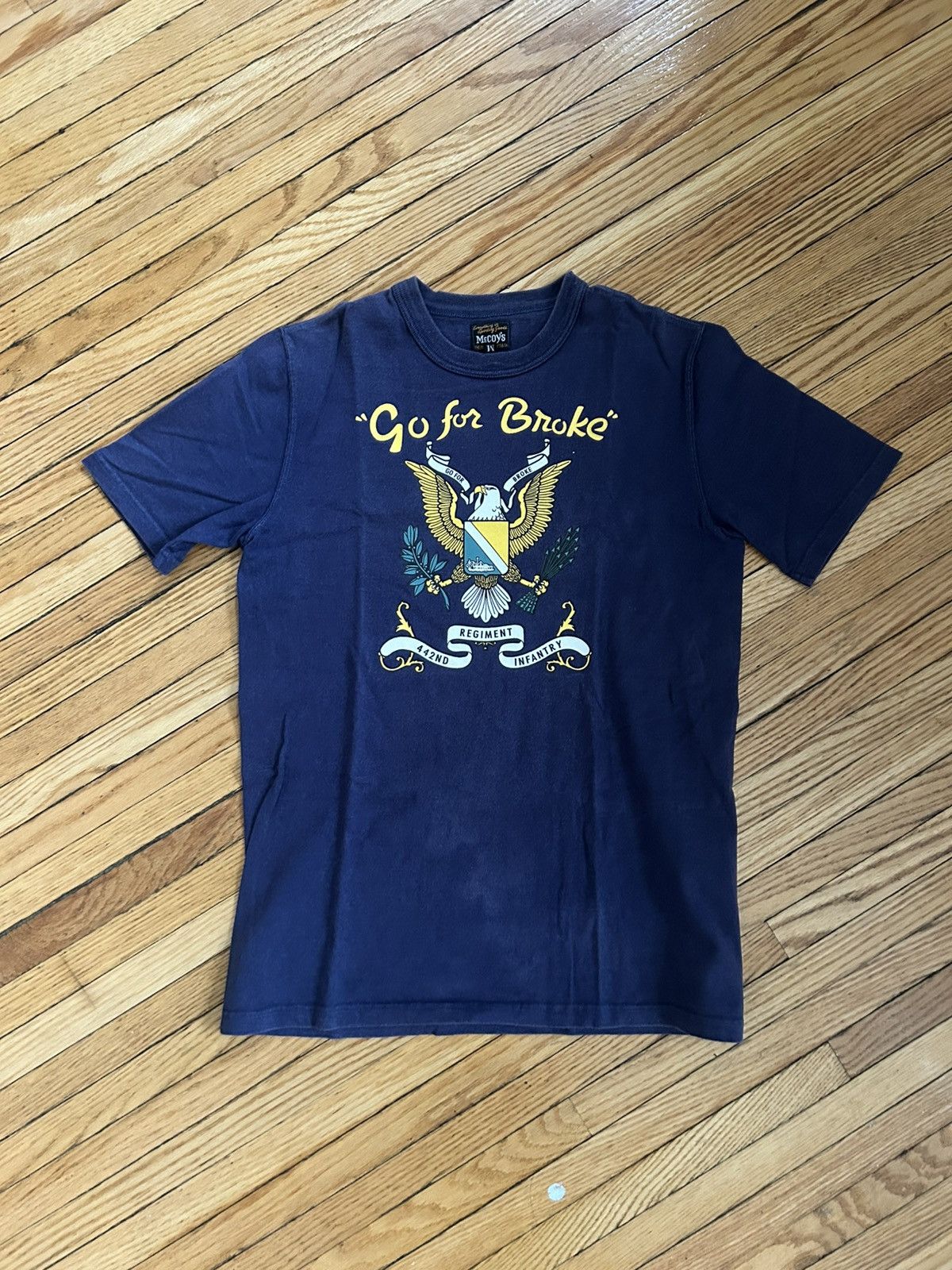The Real McCoys “Go for broke” Tee (Navy)