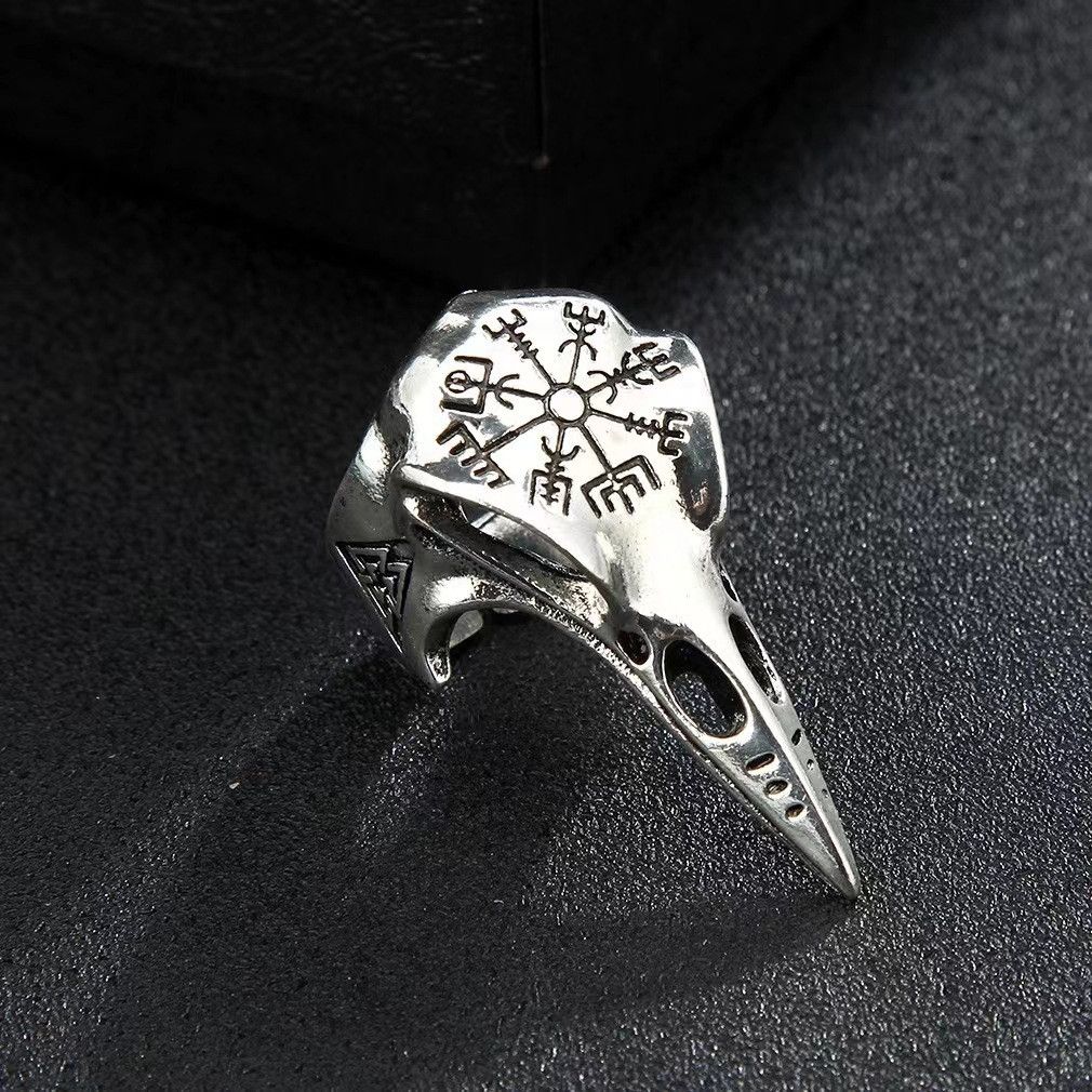 Jewelry Men's Hip-Hop Eagle-Beak Skull Ring Size ONE SIZE - 2 Thumbnail