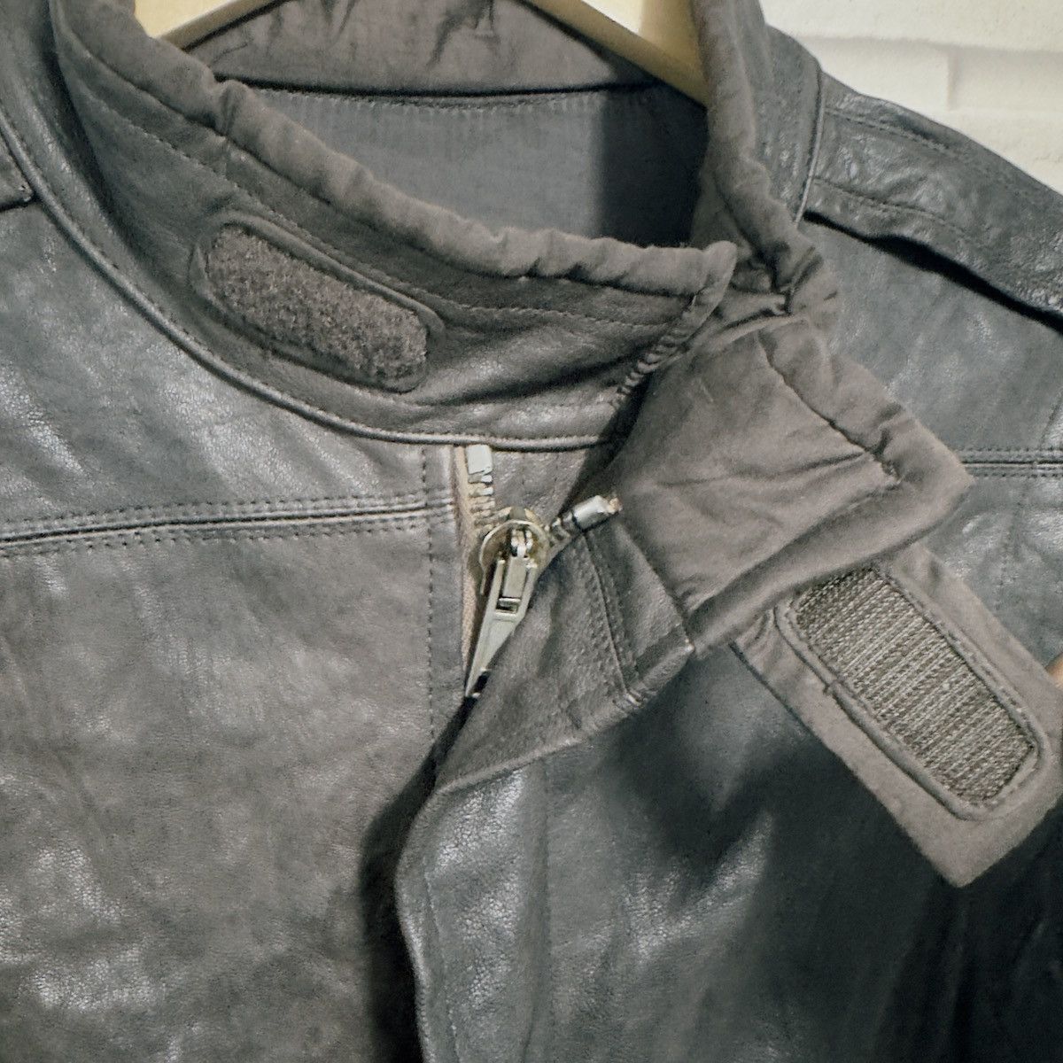 Rick Owens SAMPLE Campioni Rick Owens Bitter Hybrid Leather Jacket Size US S / EU 44-46 / 1 - 14 Thumbnail