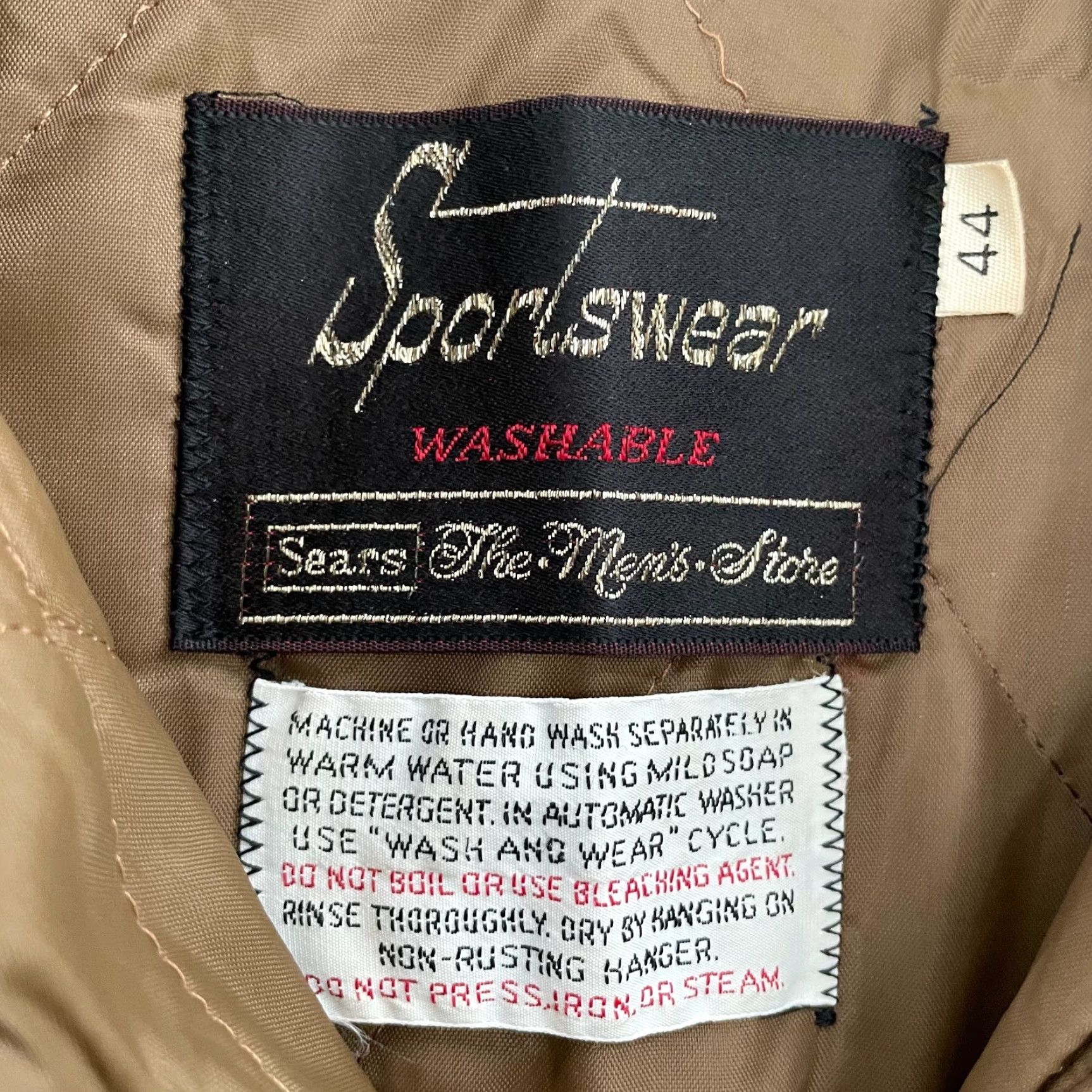 Sears Vintage Sears Men's Barn Coat Jacket 44 Brown Full Zip Lined Hunting 70s Outdoor Casual Size US S / EU 44-46 / 1 - 6 Thumbnail