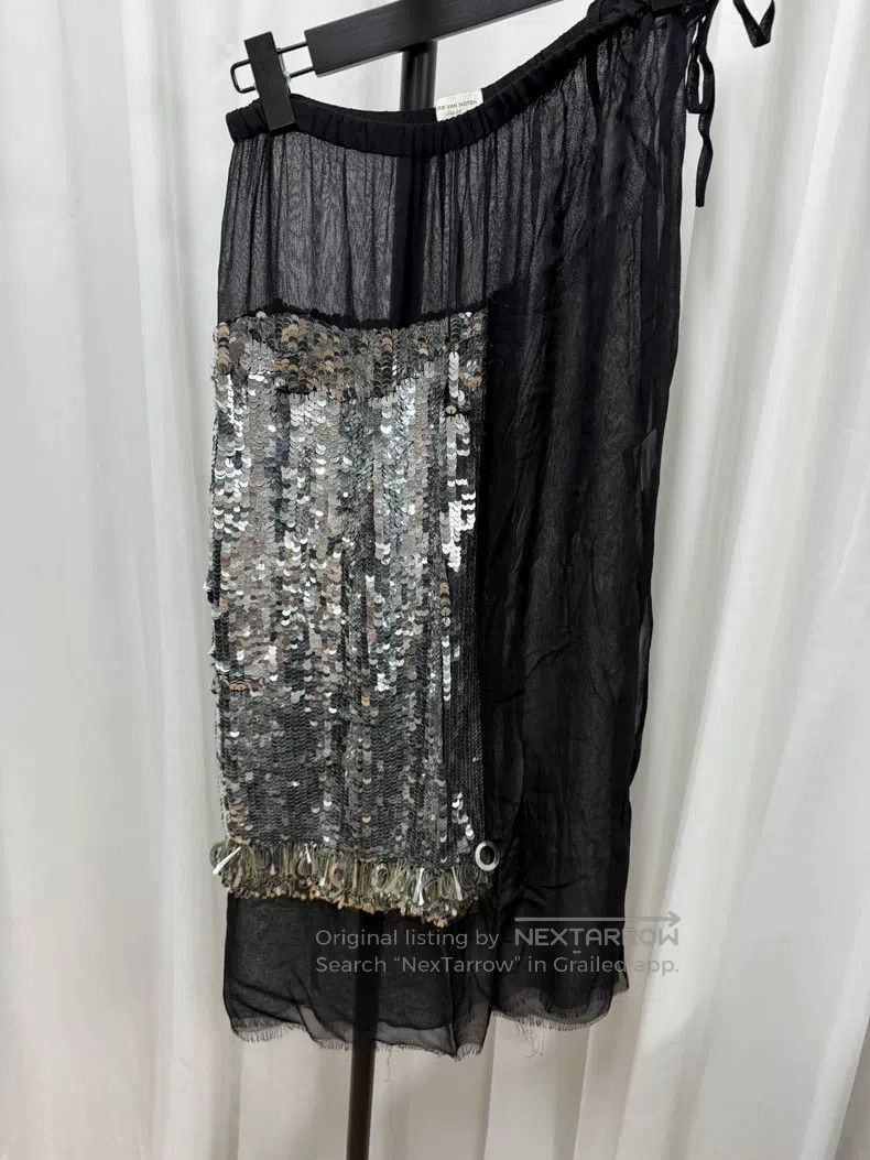 Dries Van Noten Dries Van Noten Sequin Heavy Industry Midi Skirt Size 33" - 7 Thumbnail