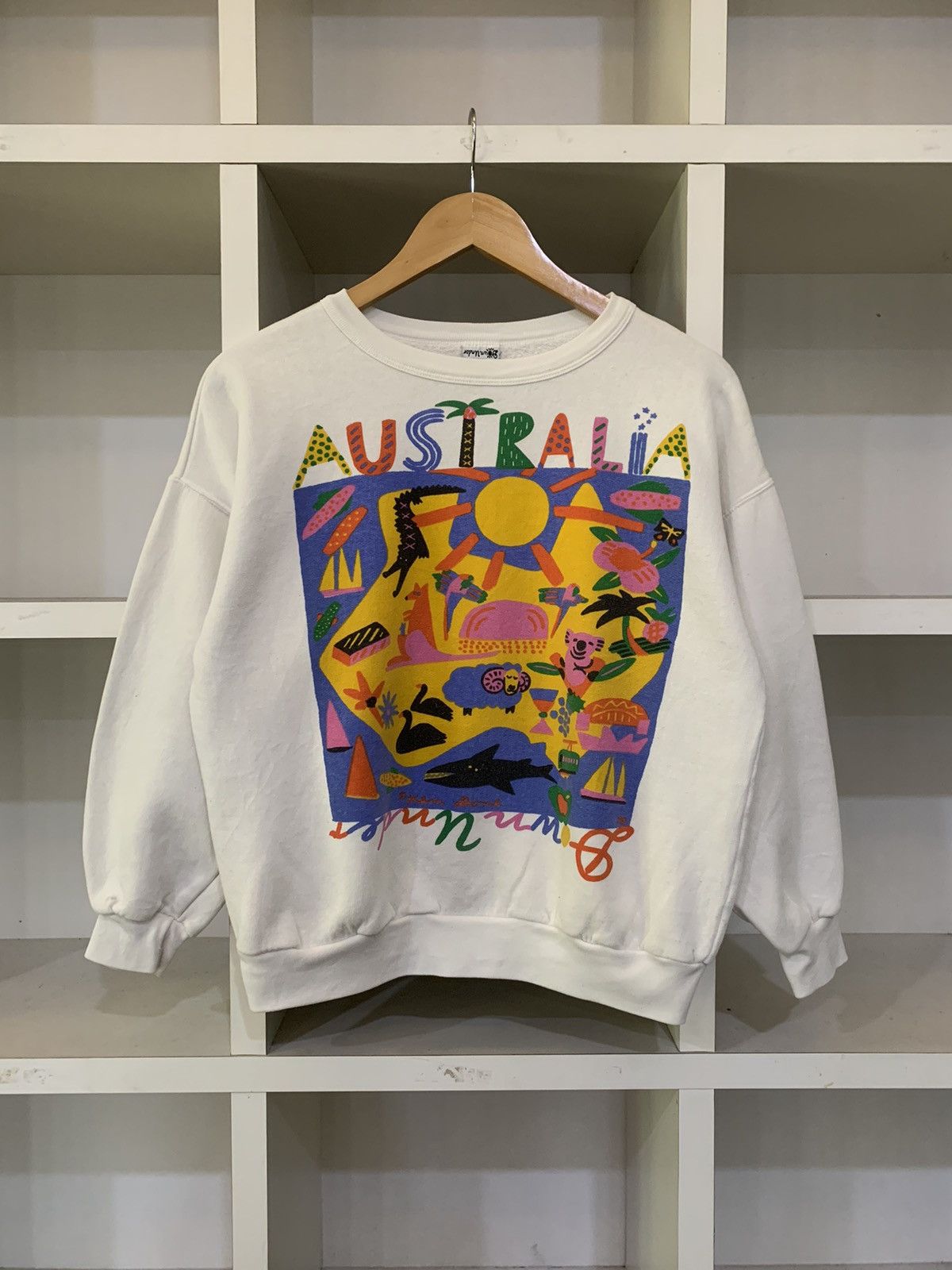 image of Classics Australia x Vintage Australia Classic Sweatshirt in White, Men's (Size Small)