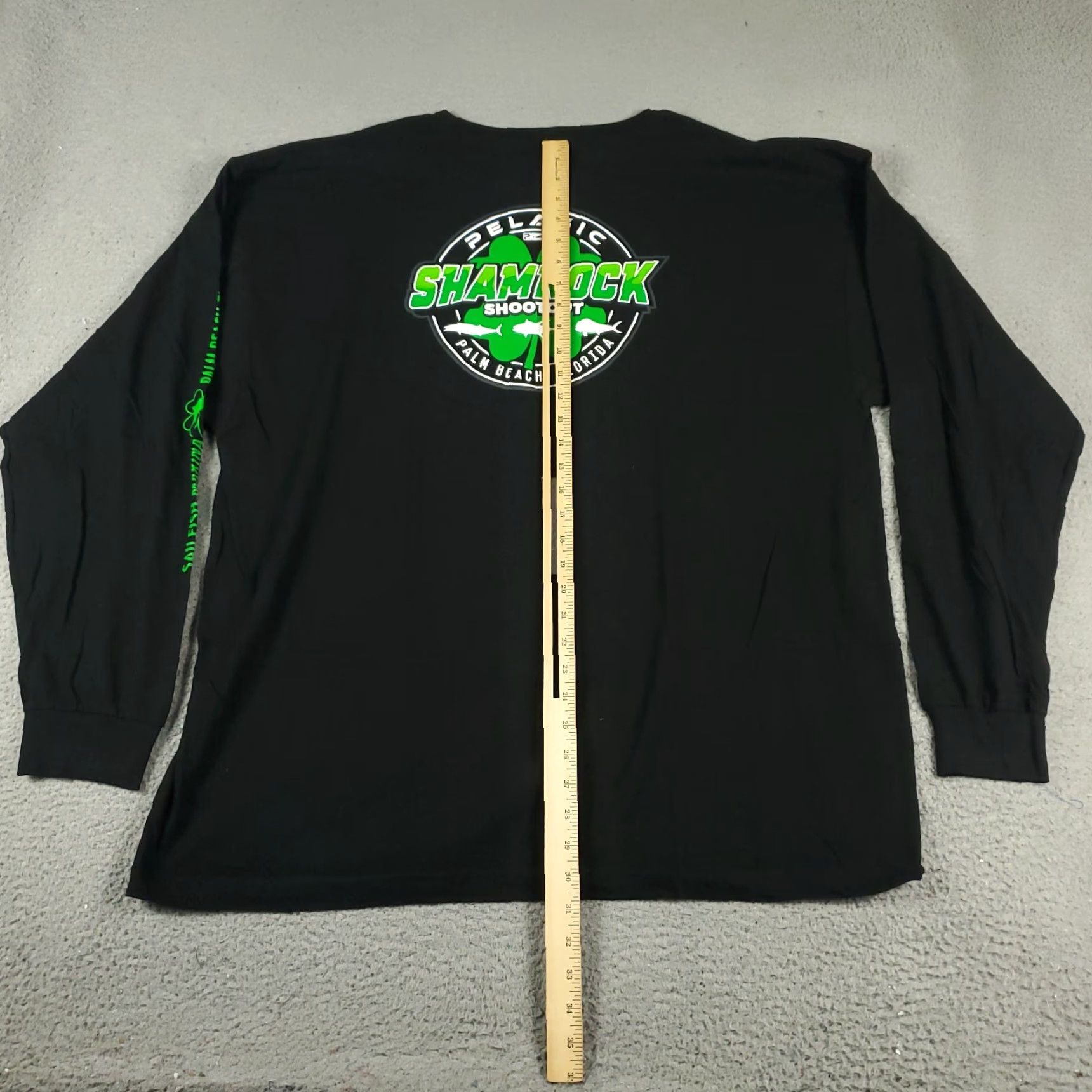 Vintage Pelagic T Shirt Mens 2XL Black Palm Beach Shamrock Graphic Long Sleeve Shirt Mens Black 2XL Logo Classic Modern Sports American Men Size US XXL / EU 58 / 5 - 5 Thumbnail