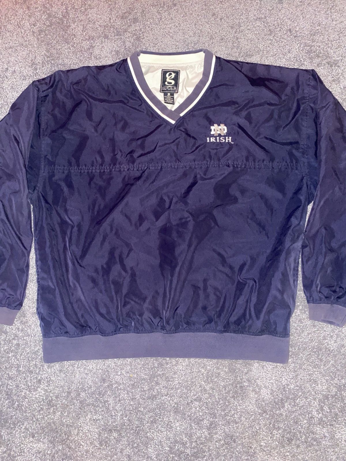 Gear for Sports Notre Dame Navy Blue Vintage Wind Breaker Size US L / EU 52-54 / 3 - 1 Thumbnail