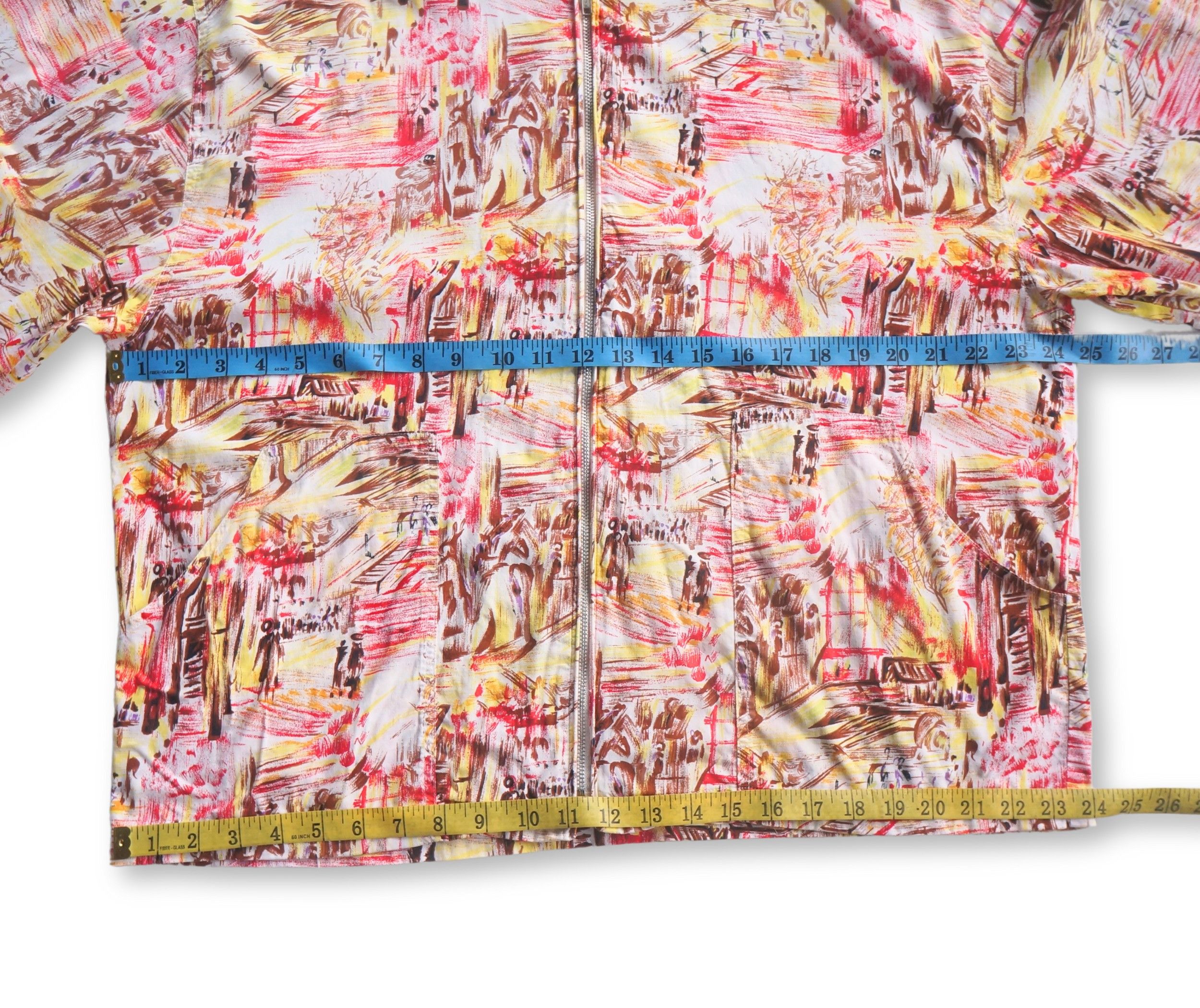 Japanese Brand Nosvos Resort Abstract Design Hooded Light Jacket Size US L / EU 52-54 / 3 - 8 Thumbnail