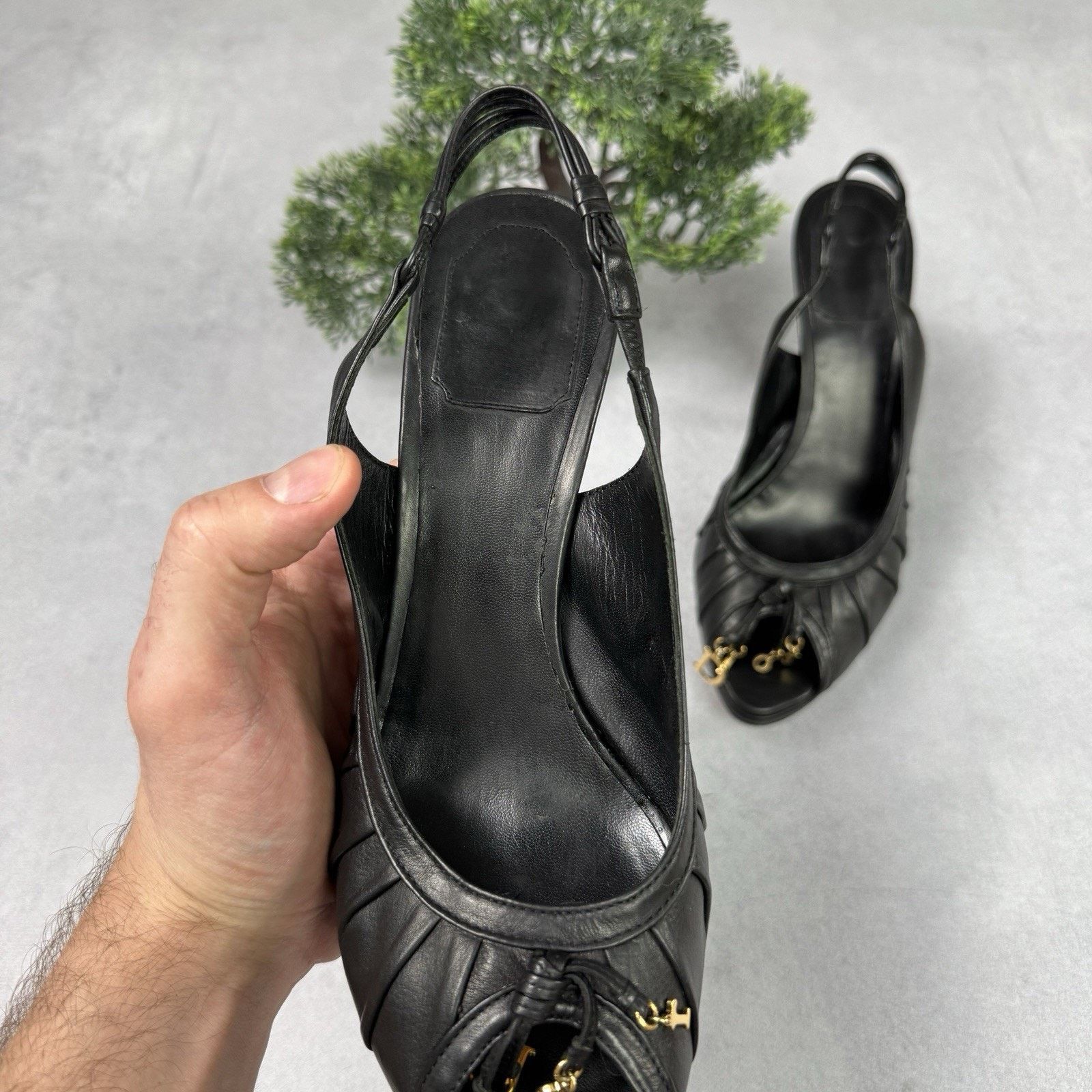 Dior Vintage Christian Dior Heels Black Size 40 Us 10 Metallic Size US 10 / IT 40 - 8 Thumbnail