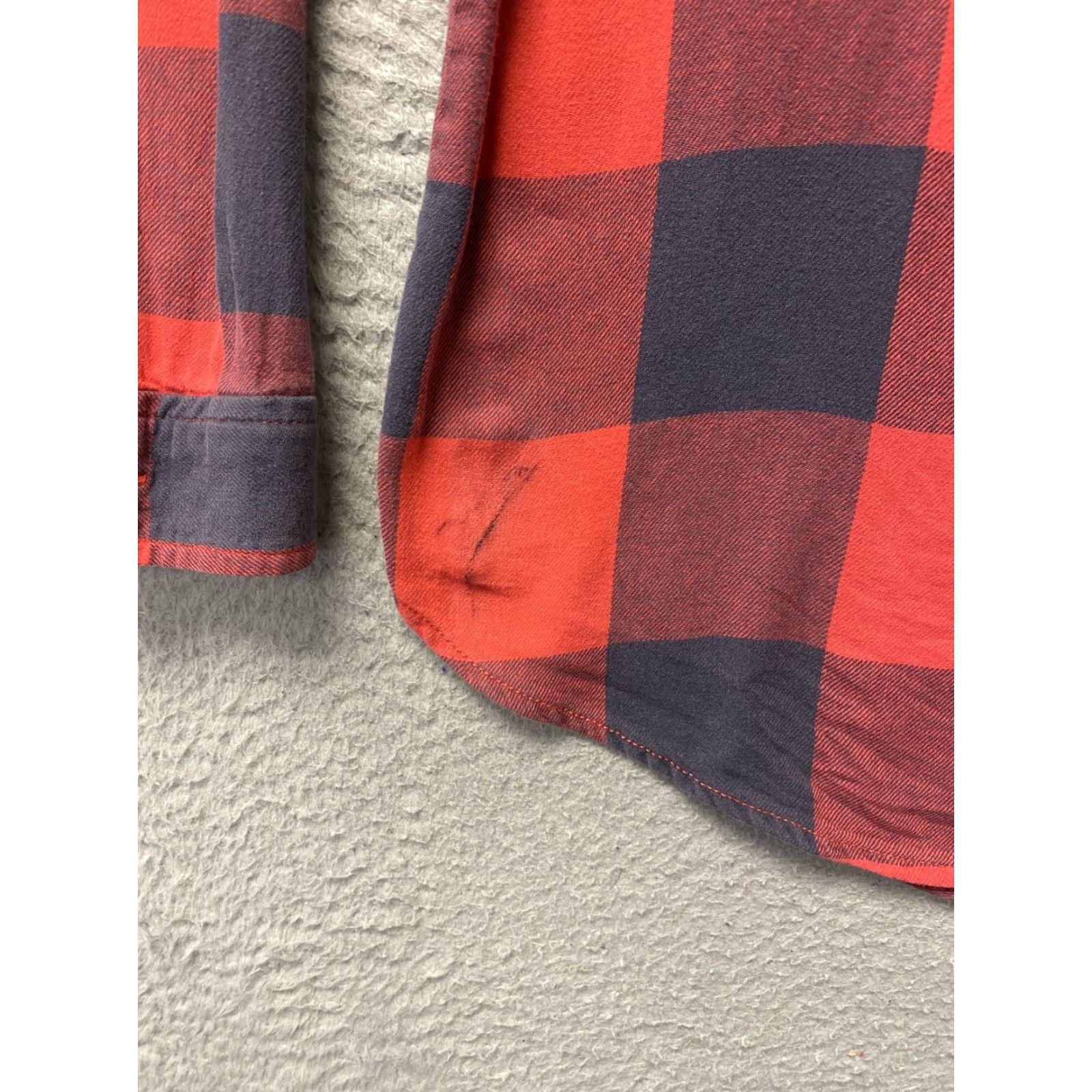 Vans Vans Casual Button-Up Shirt Women's M Red Plaid Long Sleeve Knit Size M / US 6-8 / IT 42-44 - 4 Thumbnail