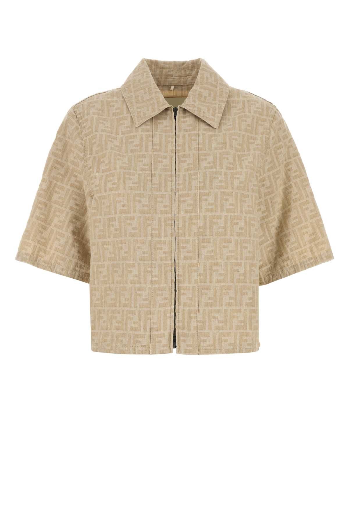 Fendi Embroidered Denim Shirt Size S / US 4 / IT 40 - 1 Thumbnail