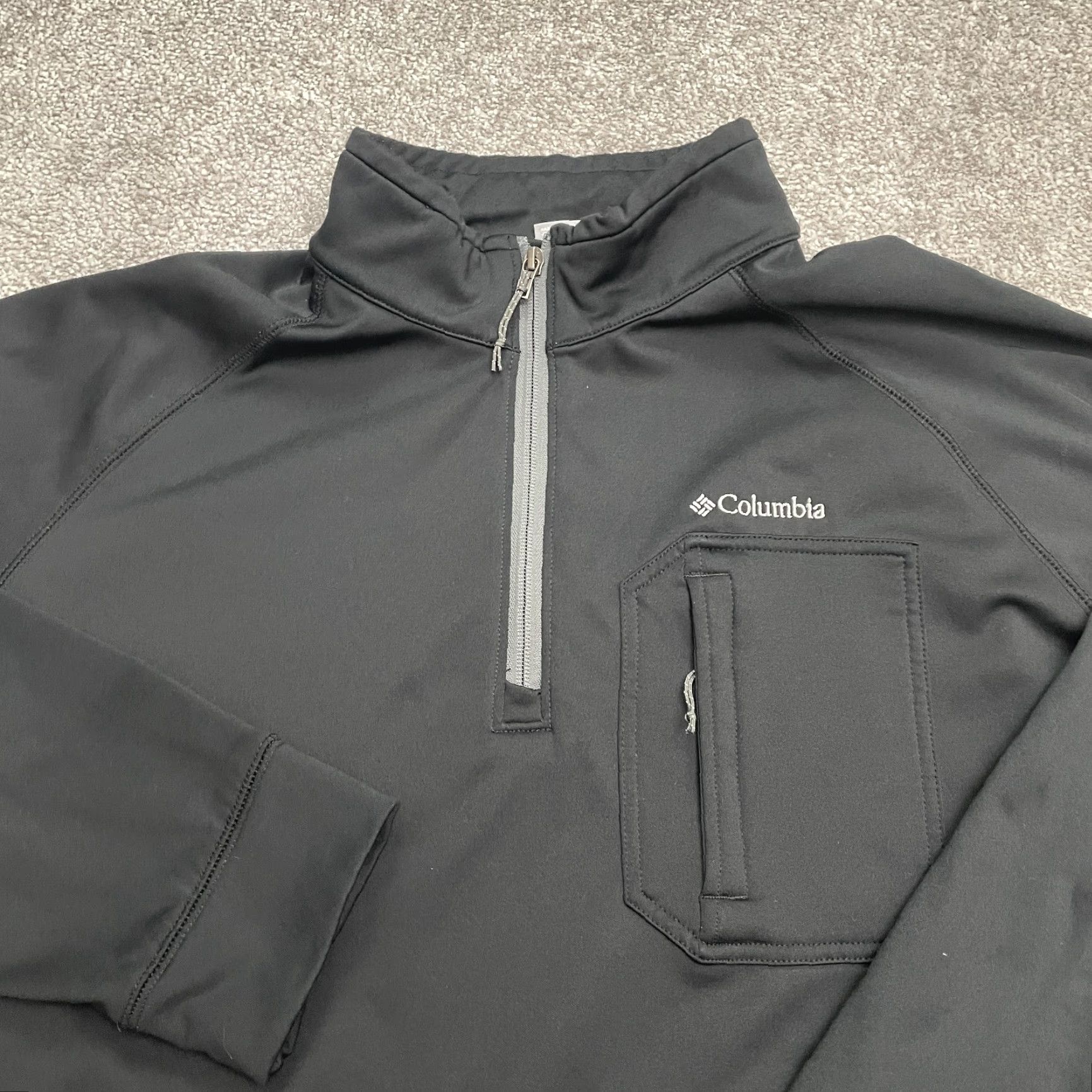Vintage Columbia Western Trek Jacket Mens Large Black 1/4 Zip Pockets Outdoor Hiking Weather Activewear Fall Winter Seasonal Jacket Size US L / EU 52-54 / 3 - 3 Thumbnail