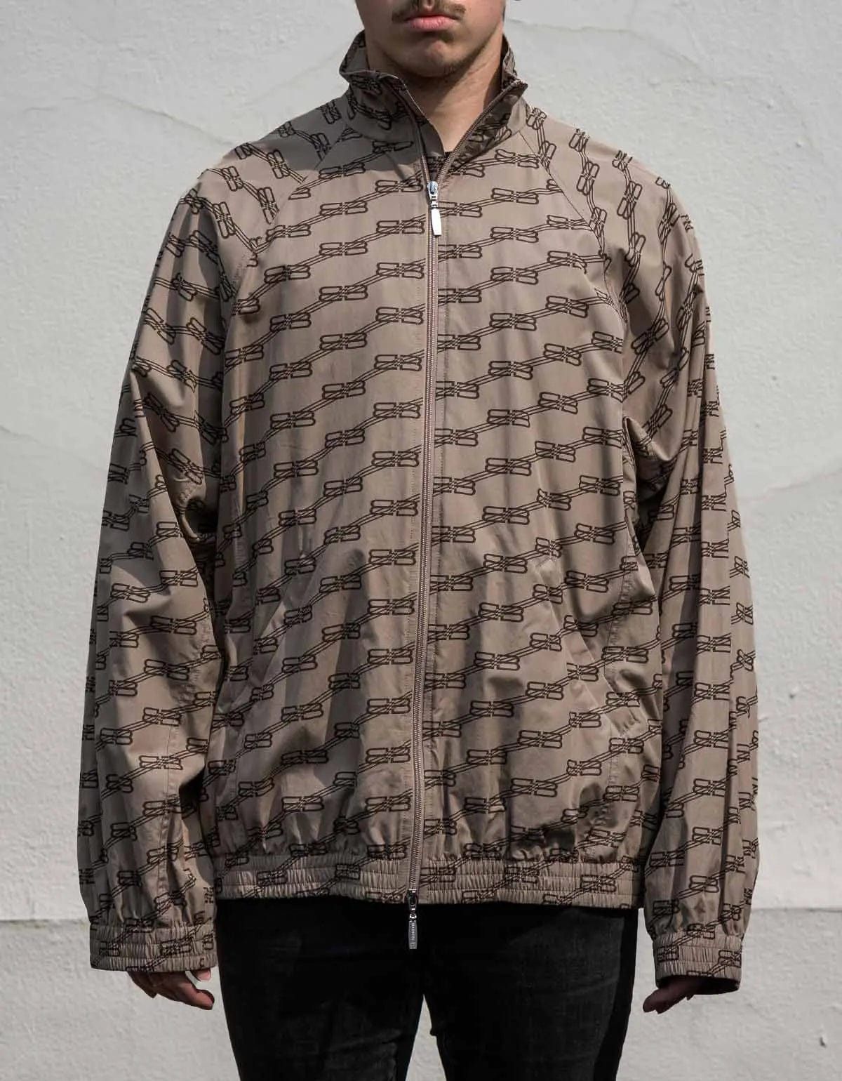 Balenciaga Balenciaga Beige All-Over BB Monogram Tracksuit Jacket Size US XXS / EU 40 - 3 Thumbnail