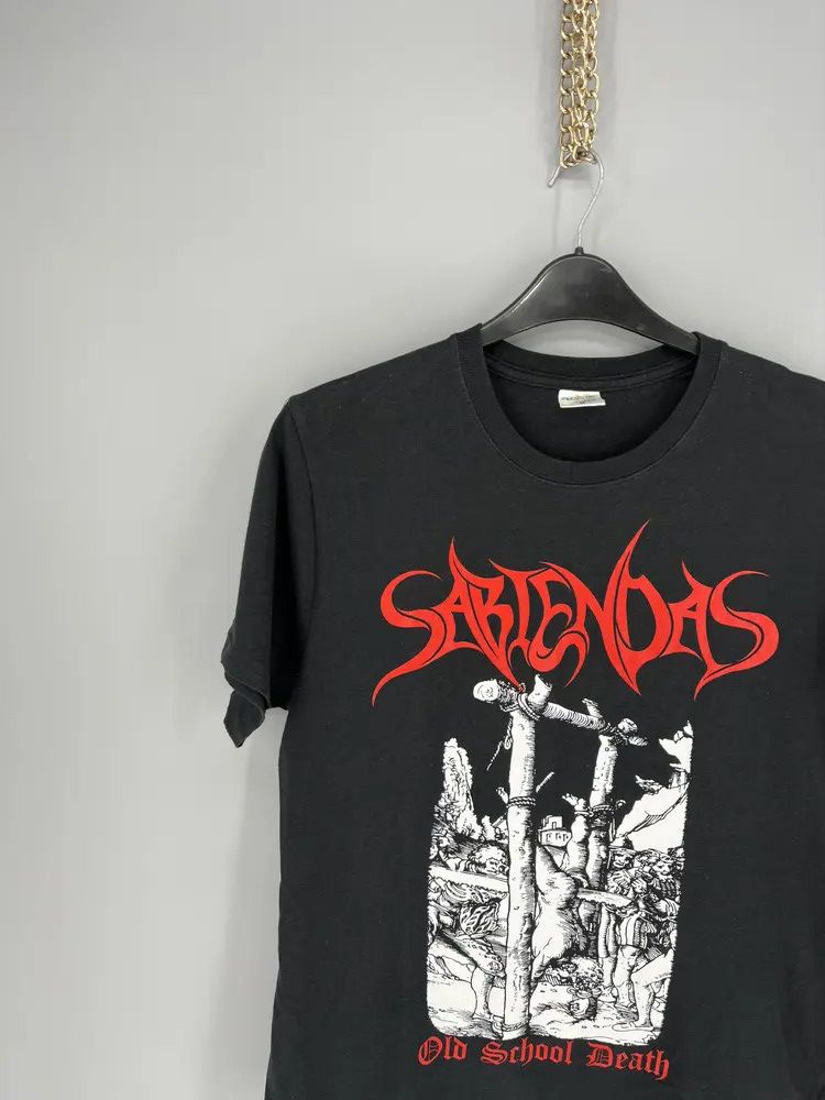 Band Tees Vintage SABIENDAS "Old School Death" Shirt Black Size US M / EU 48-50 / 2 - 4 Thumbnail