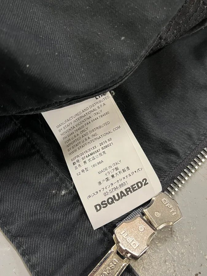 Dsquared2 AW2015 Dsquared2 Biker Waxed Black Jacket Size US M / EU 48-50 / 2 - 11 Thumbnail