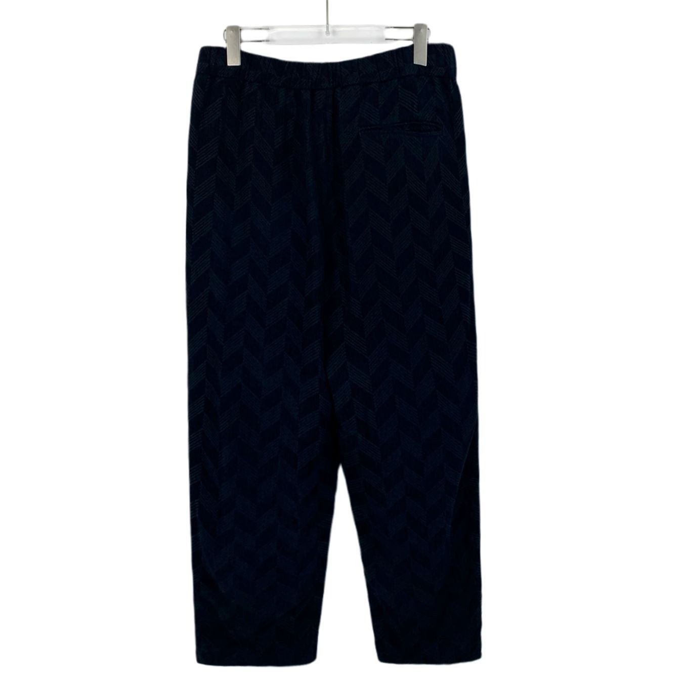 Giorgio Armani Giorgio Armani Mens Chevron Patterned Black Wool Blend Trous Size US 32 / EU 48 - 6 Thumbnail