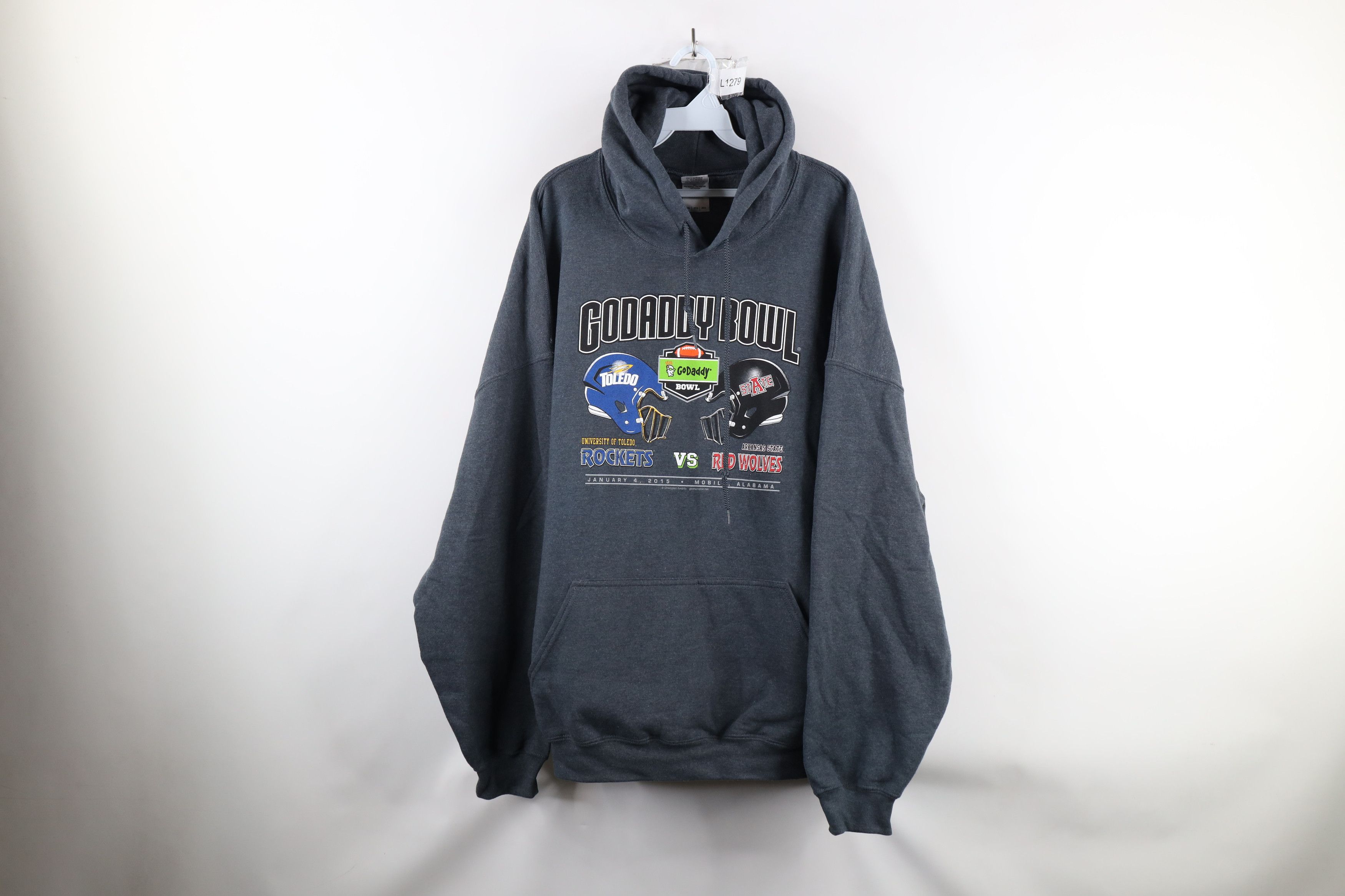 Vintage GoDaddy Bowl University of Toledo Arkansas Football Hoodie Size US XXL / EU 58 / 5 - 1 Thumbnail