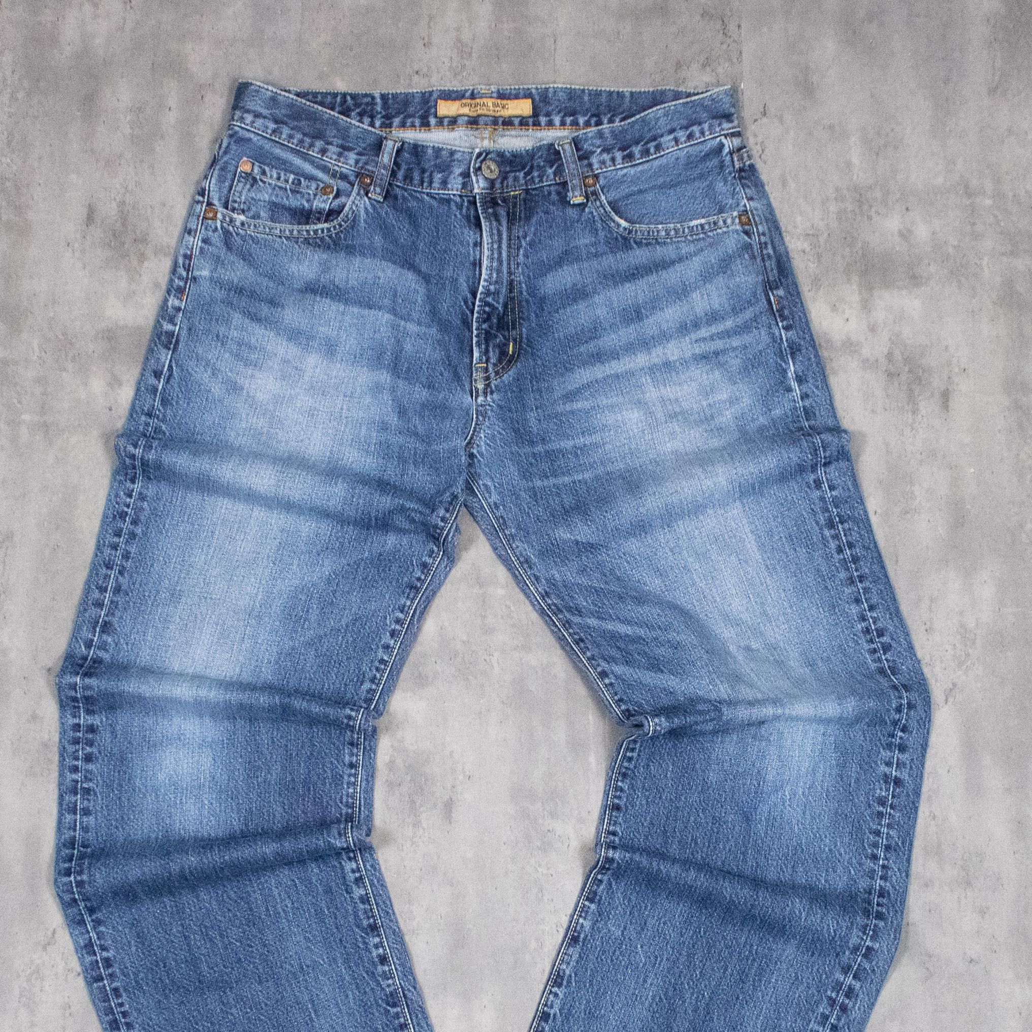 Uniqlo Uniqlo Indigo Midwash Straight Legged Baggy Pant's Size US 32 / EU 48 - 4 Thumbnail