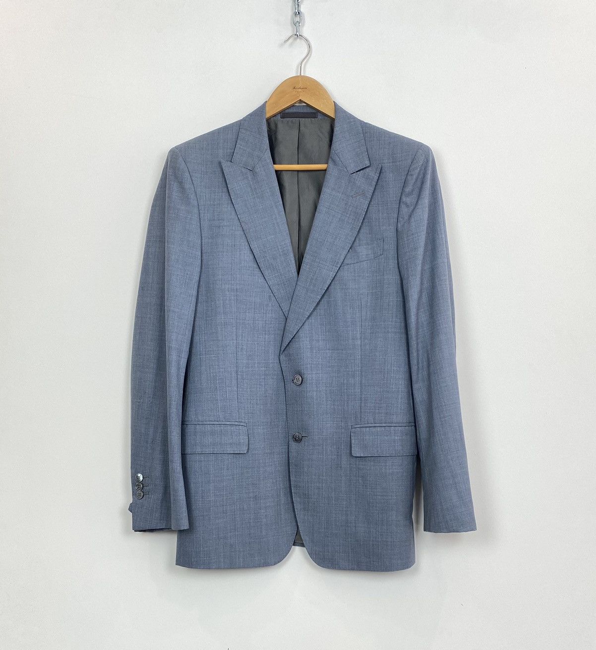 Yves Saint Laurent Yves Saint Laurent Suit Set Pants + Vest + Jacket Blue dress Size 50R - 15 Thumbnail