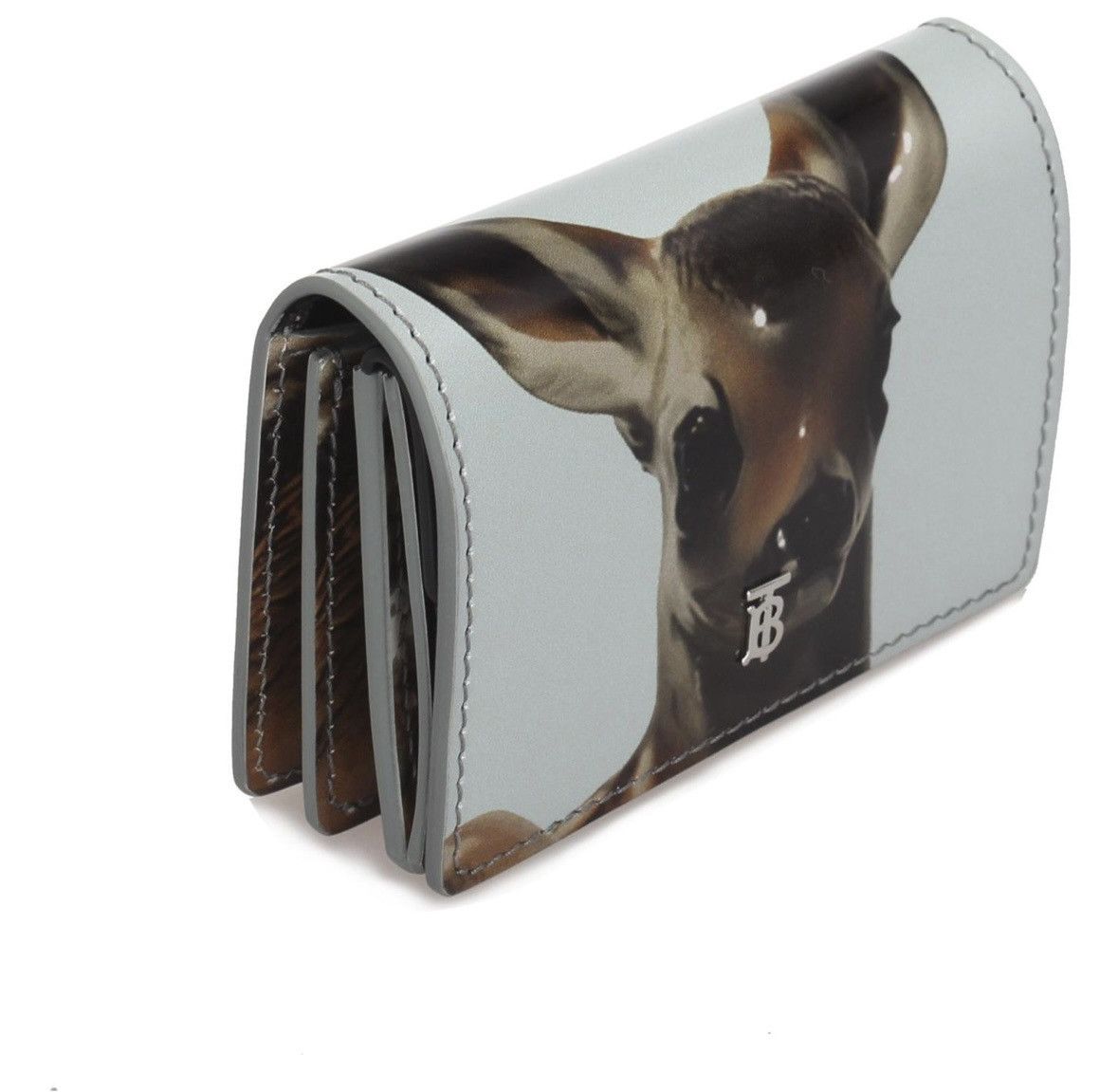 Burberry Burberry White Deer Leather Wallet on Chain Brown Size ONE SIZE - 2 Thumbnail
