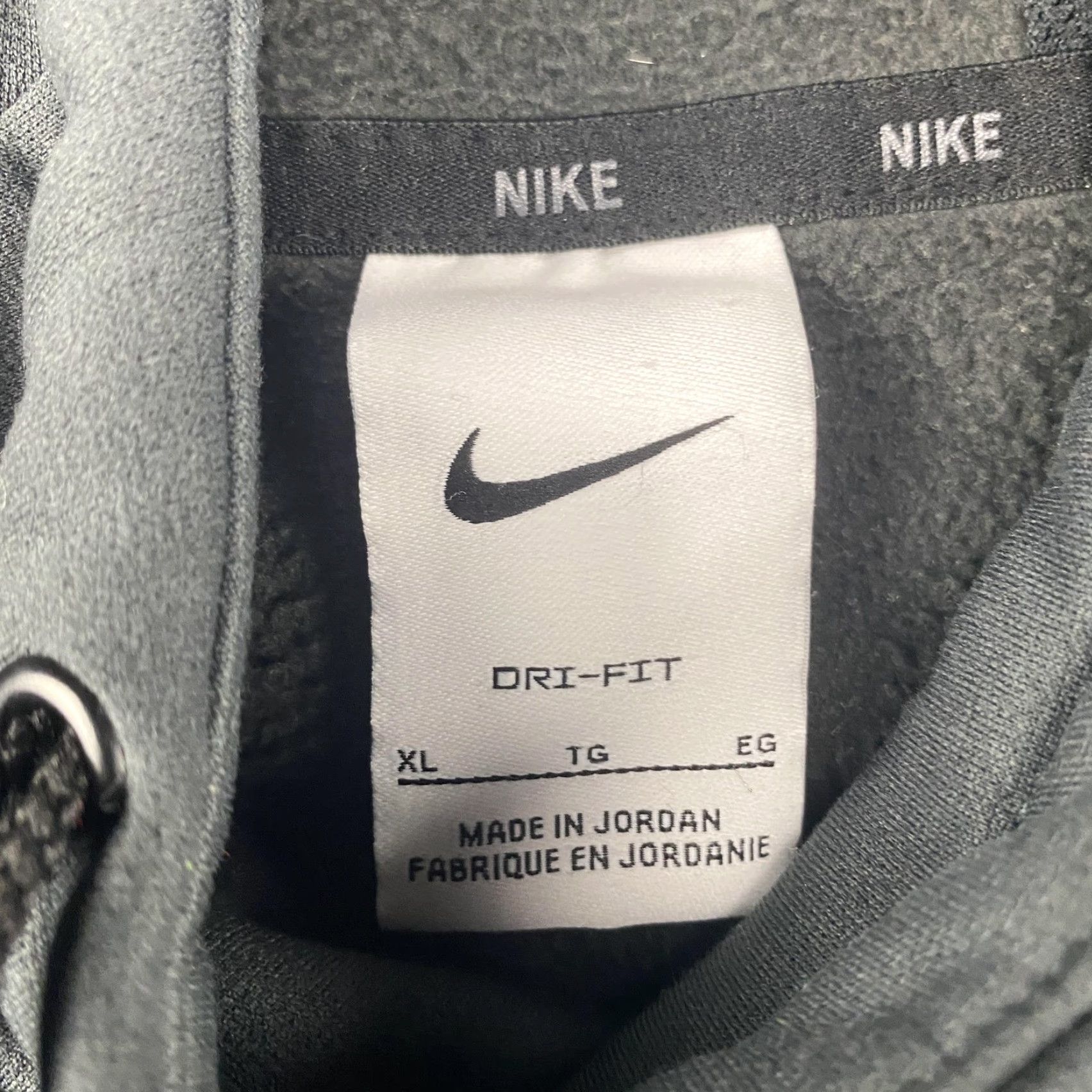 Nike Nike Dri-FIT Hoodie Mens XL Gray Kitchell Pullover Sweatshirt Polyester Logo Size US XL / EU 56 / 4 - 7 Thumbnail