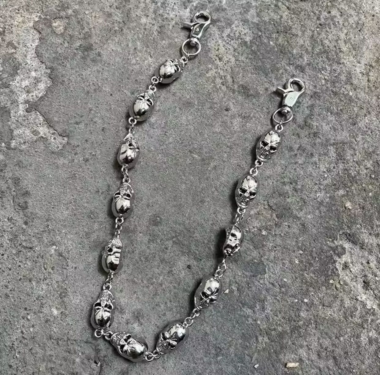 Jewelry Pocket Chain Skull Punk Rock Link Gothic Death Wallet Demon Size ONE SIZE - 3 Thumbnail
