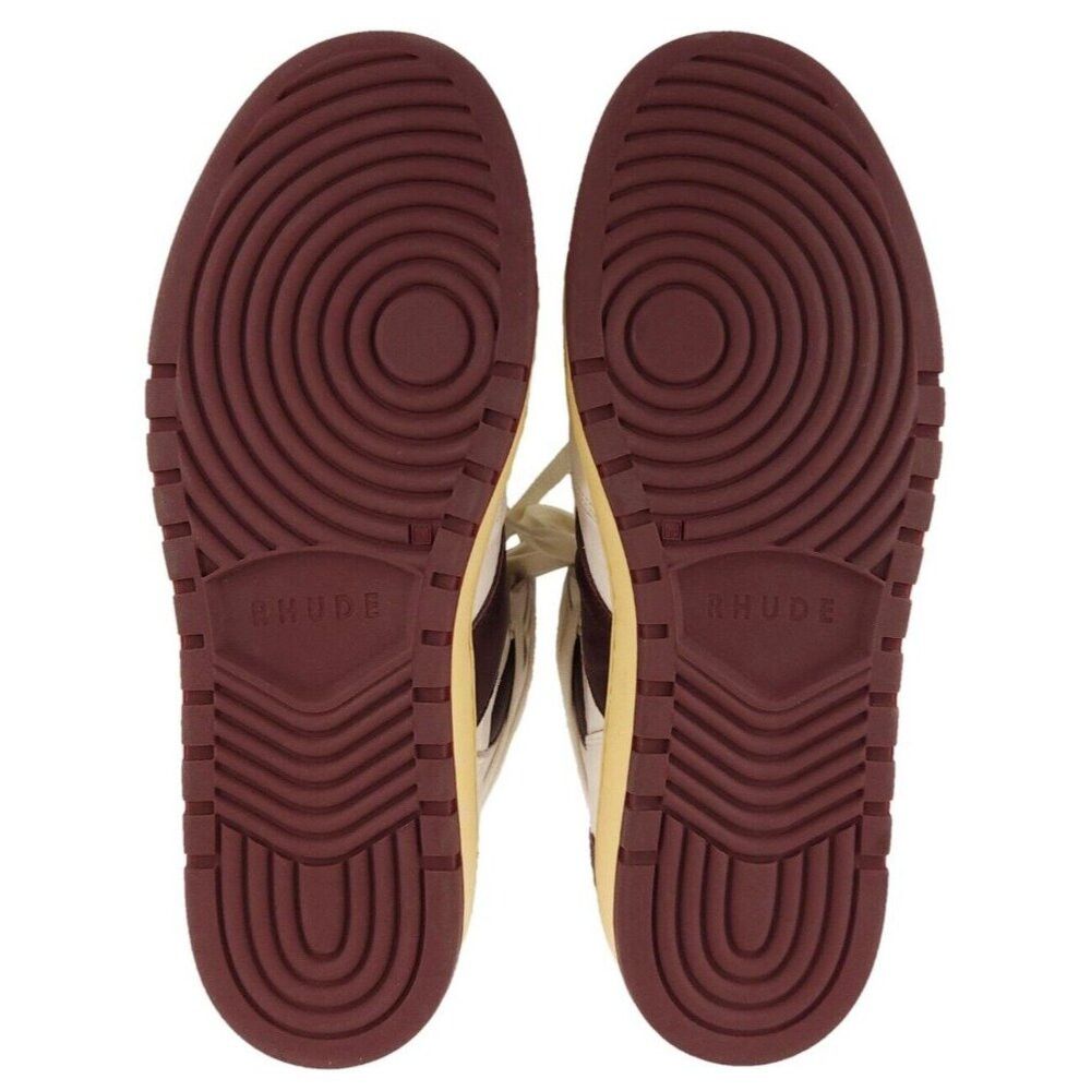 Rhude Rhude Rhecess-Hi Sneakers 7 Men's White Maroon Sneakers New Size US 7 / EU 40 - 7 Thumbnail