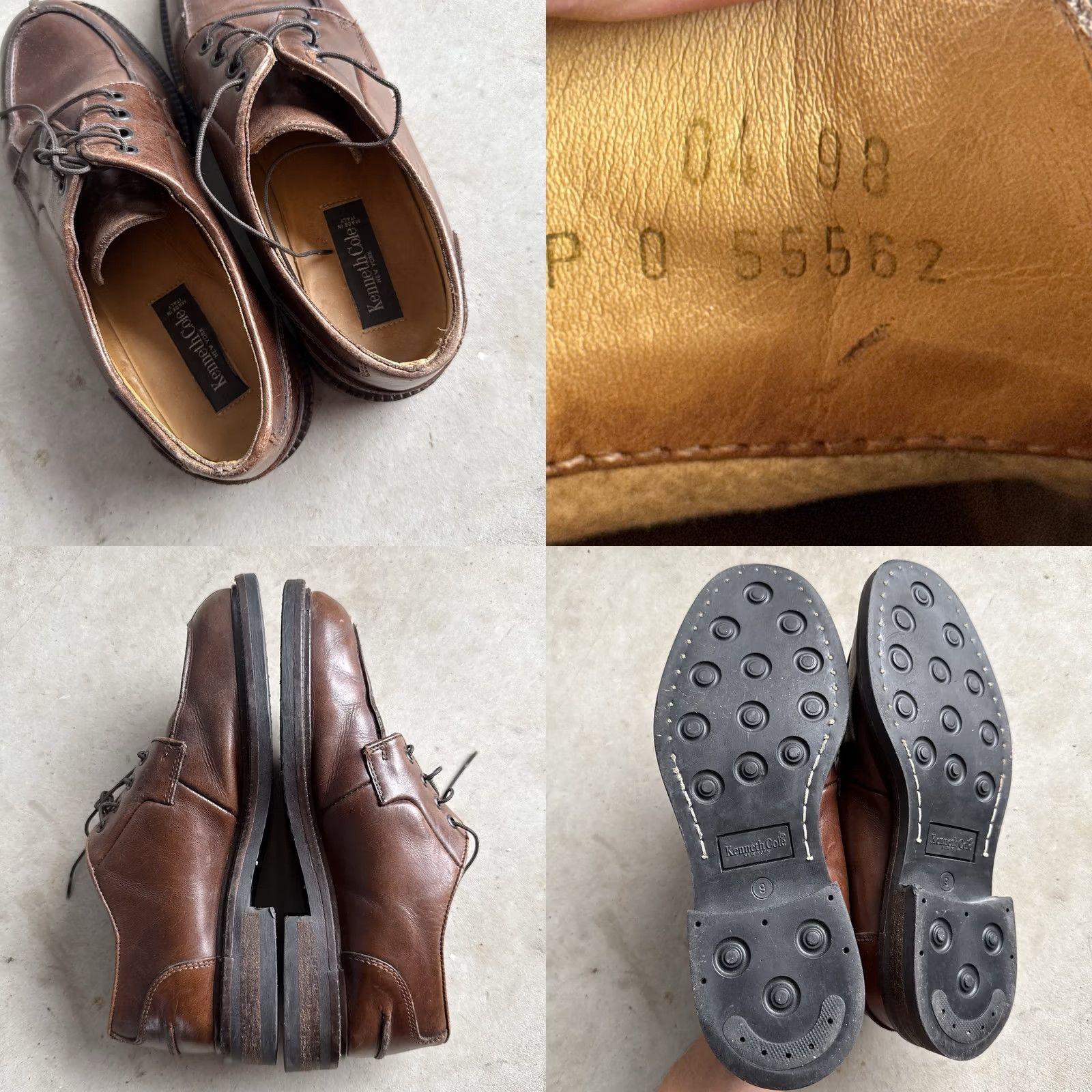 Kenneth Cole Kenneth Cole Derby Oxfords Brown Leather Men Lace Up New York Medium Size 9 Derby Oxfords Mens Leather Upper Size US 9 / EU 42 - 8 Thumbnail