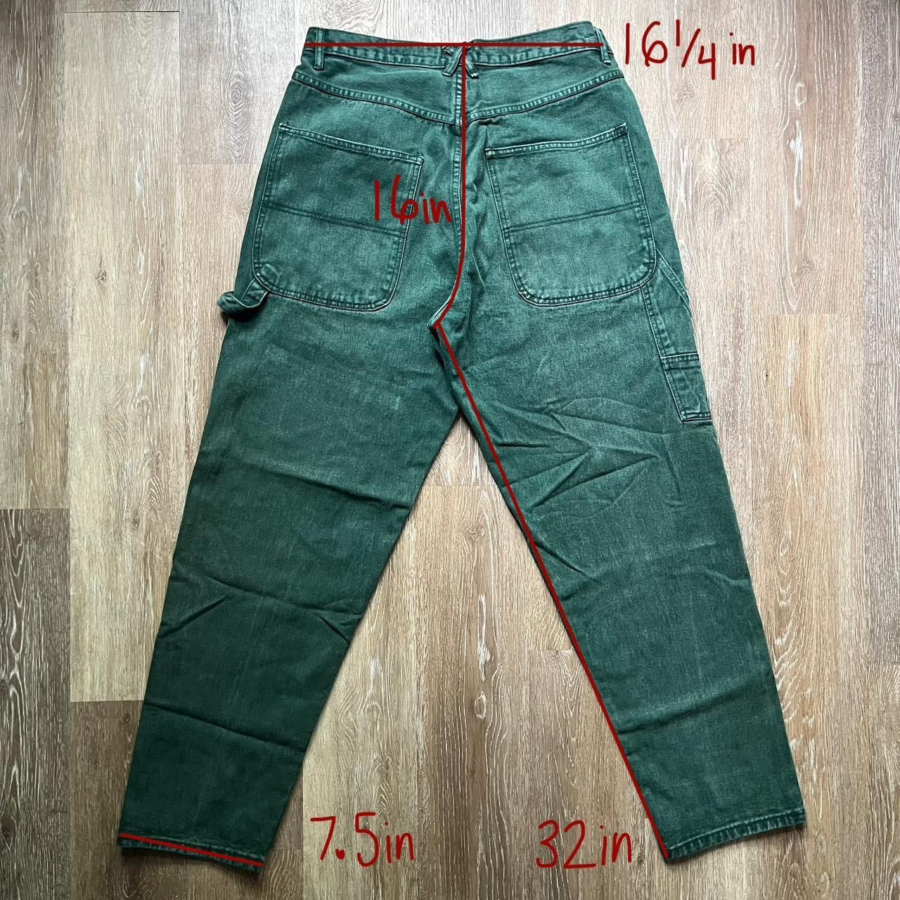 Guess vintage 90s guess green denim workwear jeans Size US 36 / EU 52 - 2 Thumbnail