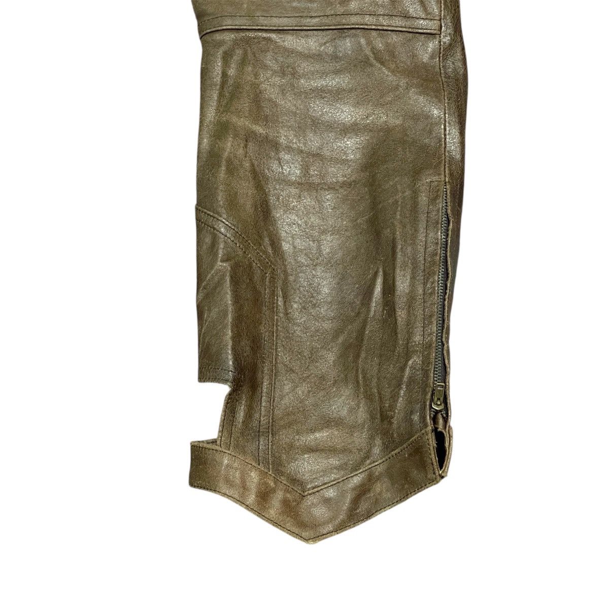 If Six Was Nine Vintage Wrong Seditionaries Patches Cowhide Leather Pants Size US 29 - 17 Thumbnail