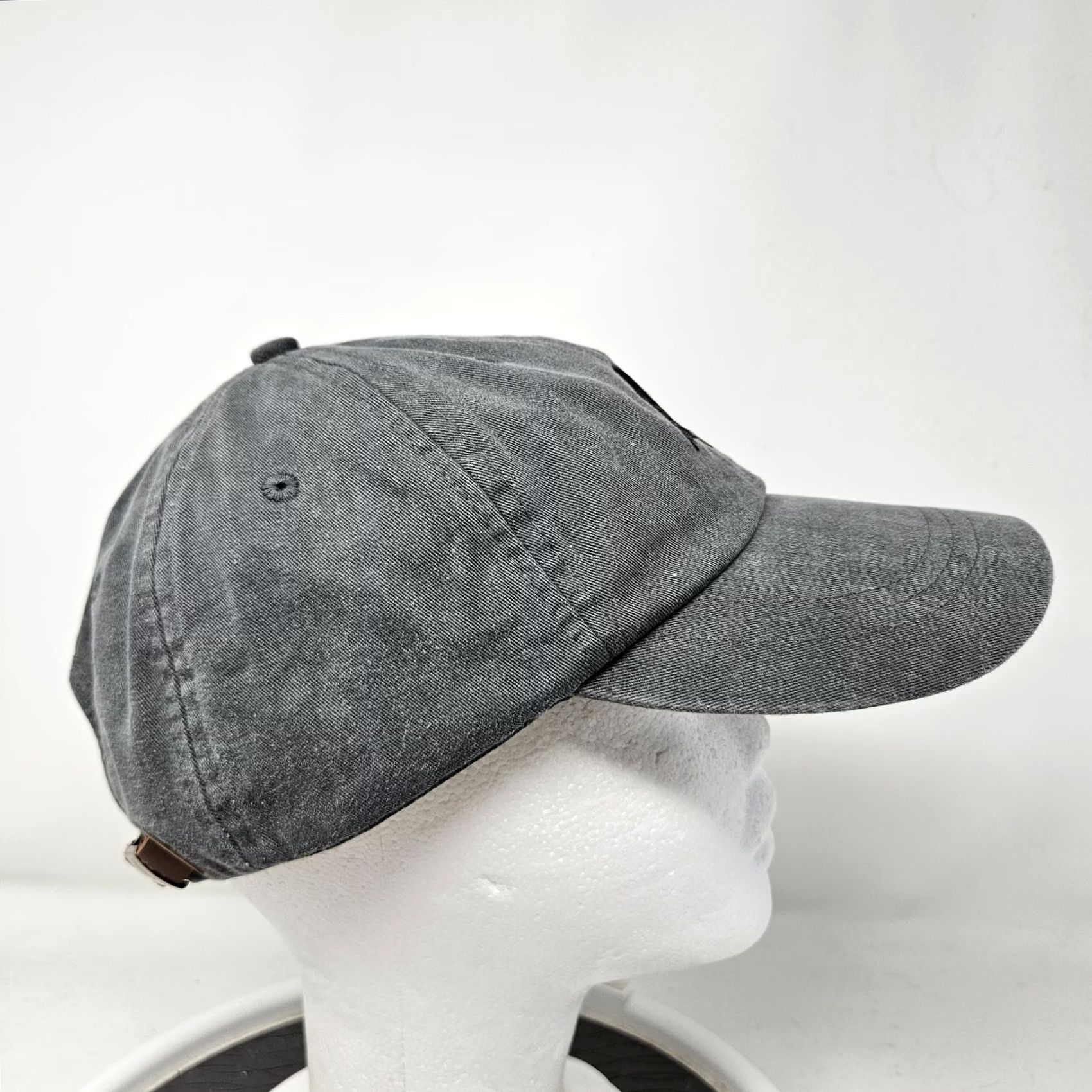 Vintage Darth Vader Star Wars Hat Strap Back Gray Mens Baseball Cap L Adjustable Embroidered Movie Space Twill Cotton Nylon Faux Leather Size ONE SIZE - 3 Thumbnail