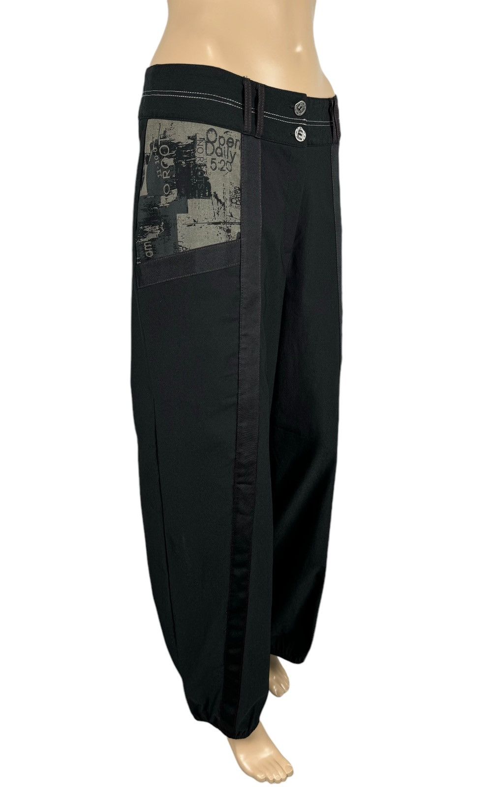 Designer E-Avant Garde Baggy Cotton-Spandex Pants size 3 Size 29" - 1 Thumbnail