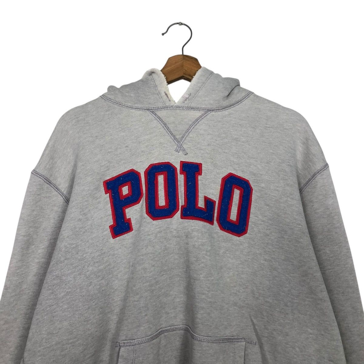 Polo Ralph Lauren 🔥VINTAGE HOODIE PULL OVER POLO RALPH LAUREN BIG LOGO SPELL Size US L / EU 52-54 / 3 - 15 Thumbnail