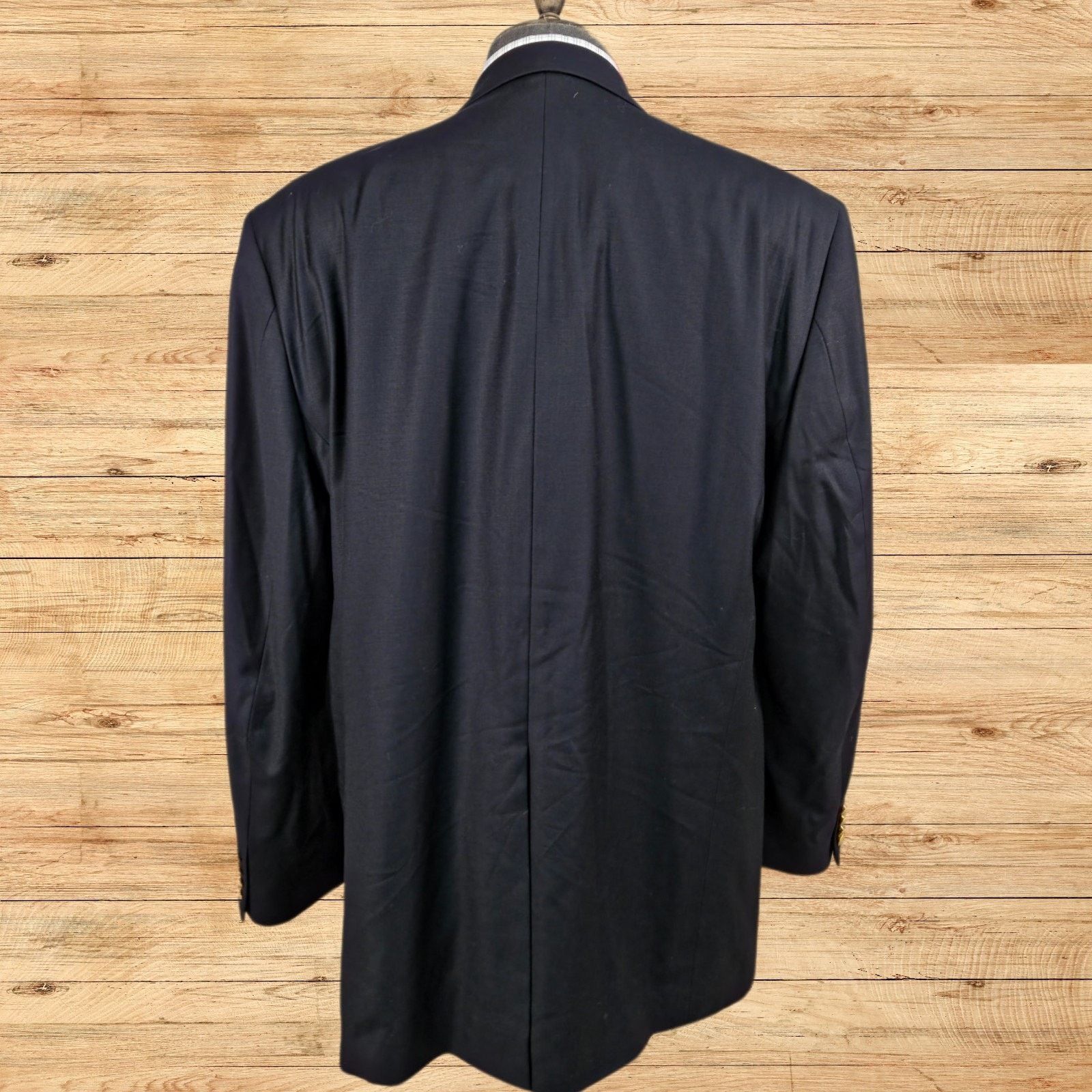 Lauren Ralph Lauren Ralph Lauren Jacket Mens 48L Navy Wool Blazer Gold Buttons Size 48L - 3 Thumbnail