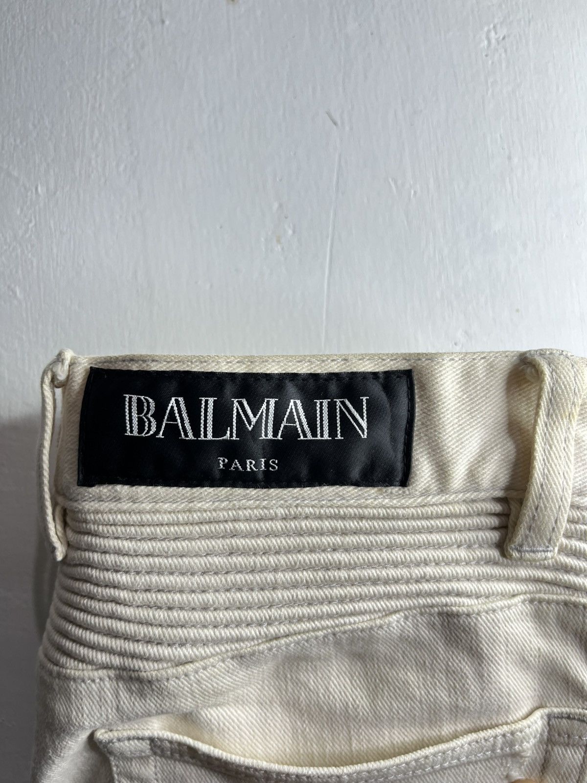 Balmain SS15 Balmain distressed biker jeans Size US 27 - 8 Thumbnail