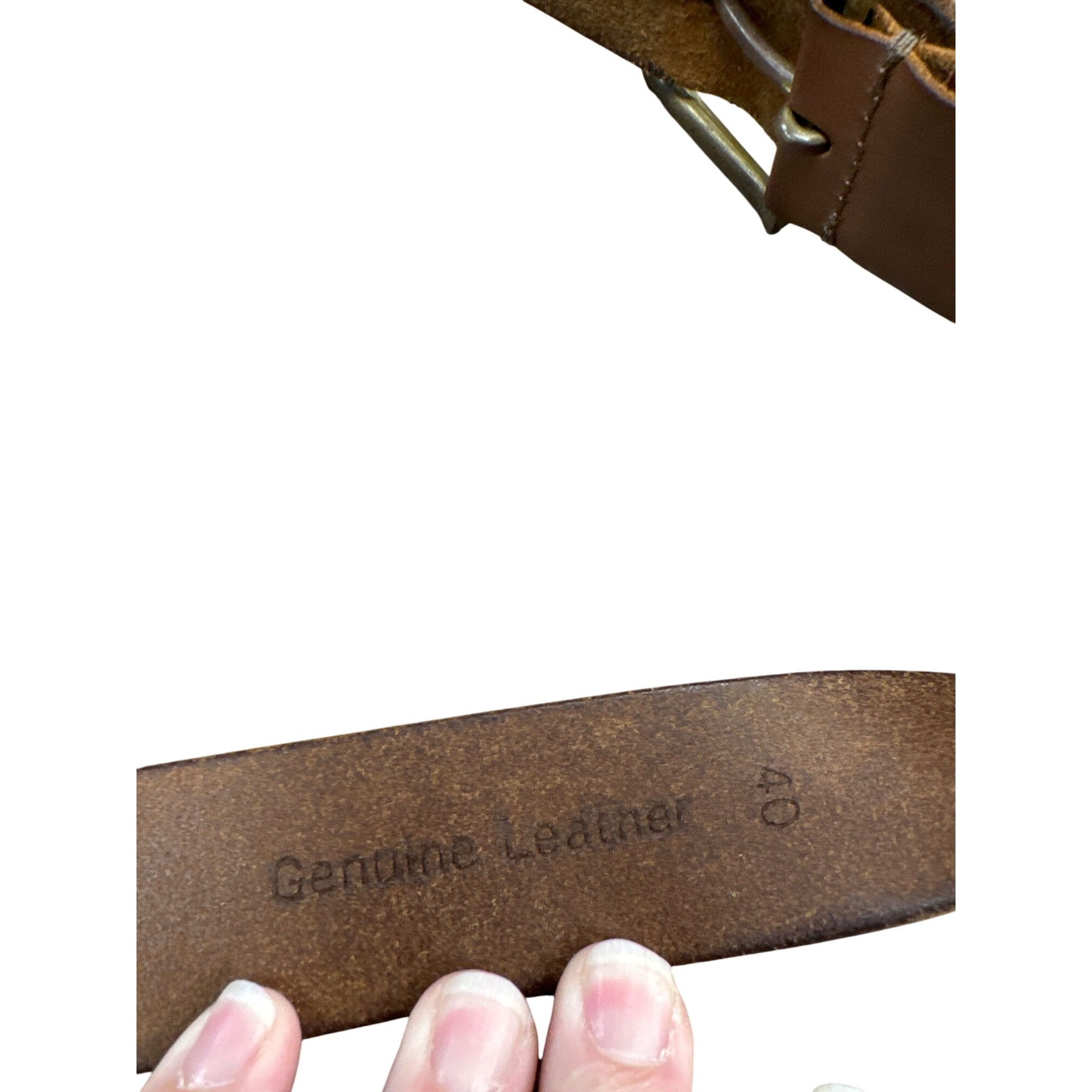 Timberland Timberland Mens Brown Leather Buckle Belt 40x1.5 SKU 6943 Size 40 - 7 Thumbnail