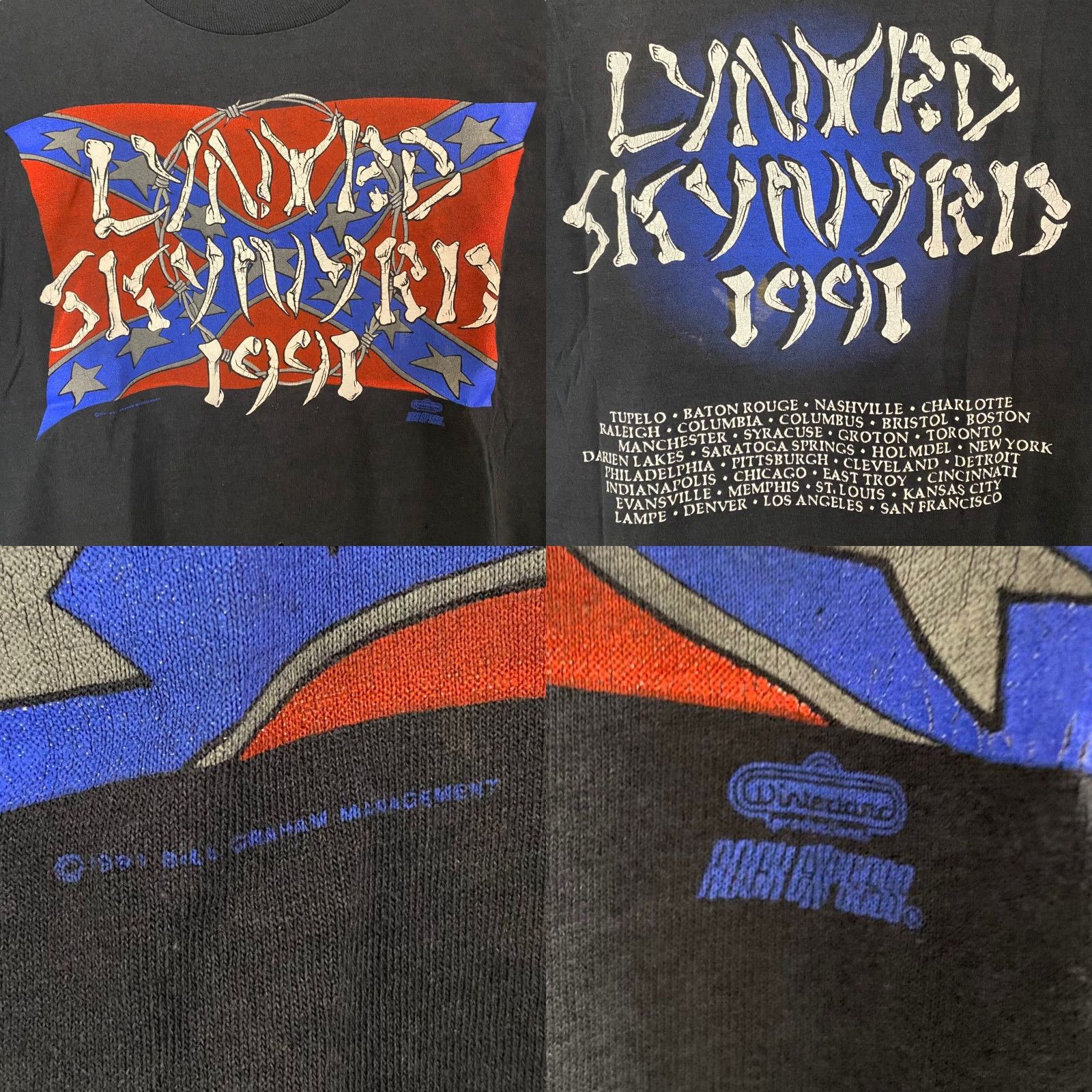 Vintage VINTAGE Lynyrd Skynyrd Tour Concert T Shirt Black Mens Large L 90s Music Rock Shirt Mens Size US L / EU 52-54 / 3 - 8 Thumbnail