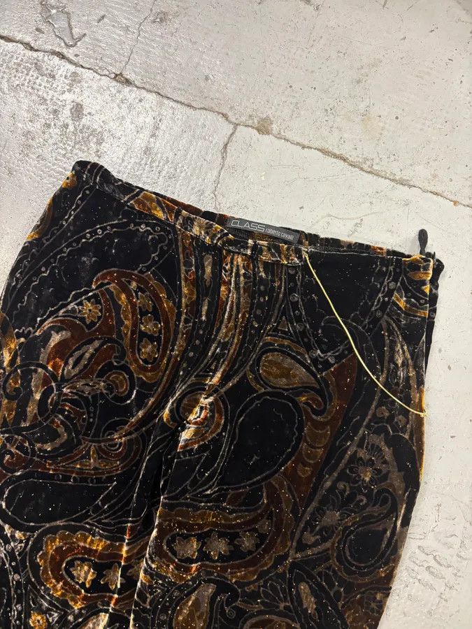 Roberto Cavalli 2000s Cavalli Velvet Dark Orange Pants Size 28" / US 6 / IT 42 - 6 Thumbnail