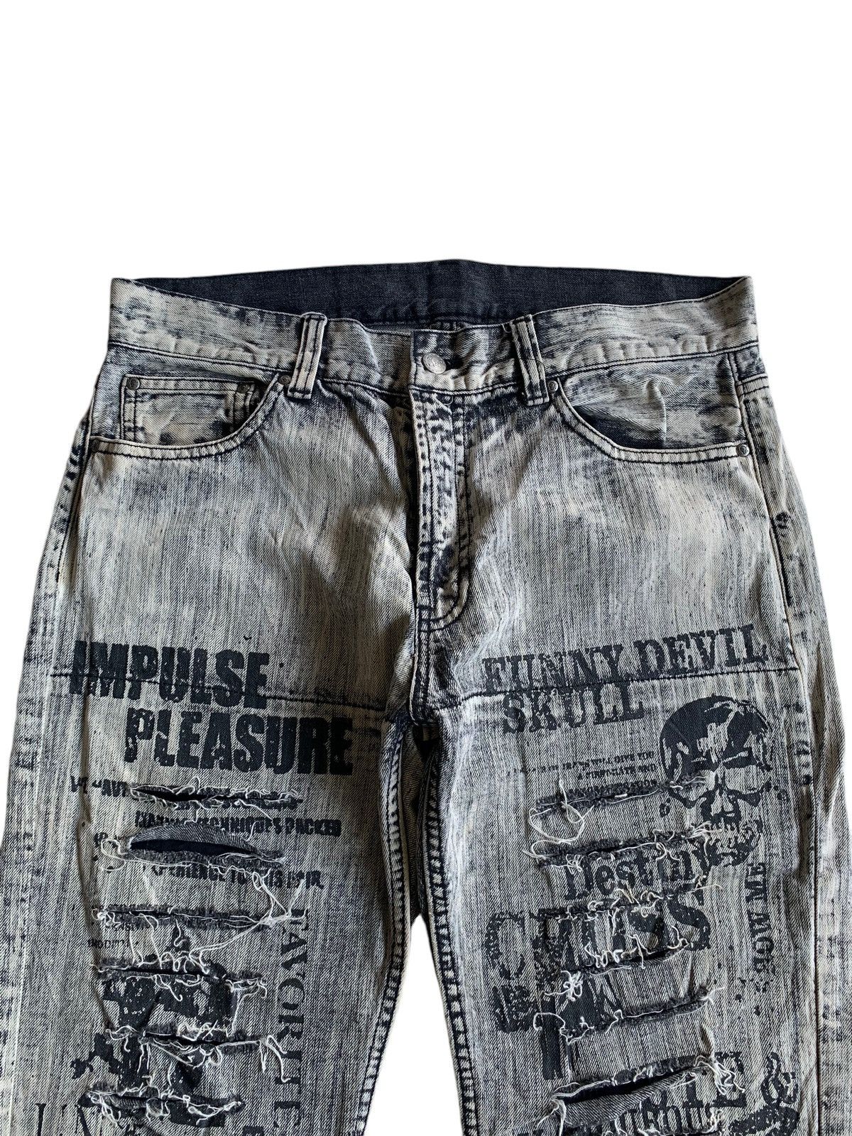 Tornado Mart FLARE IMPULSE PLEASURE FUNNY DEVIL SKULL RUSTY PUNK STYLE ☠️ Size US 33 - 8 Thumbnail
