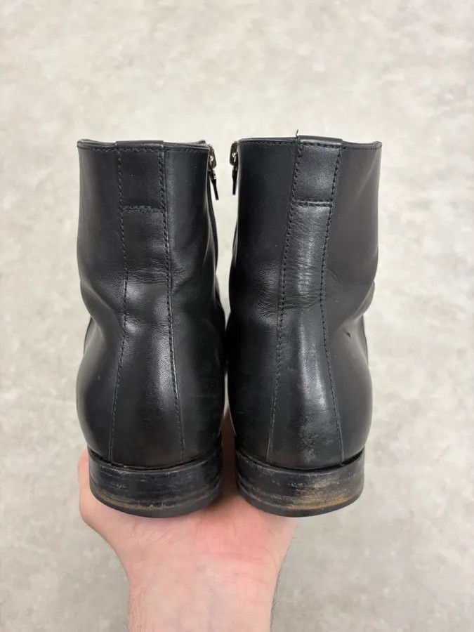 Prada 2000s Prada Black Perforated Leather Ankle Boots Size US 8 / EU 41 - 7 Thumbnail