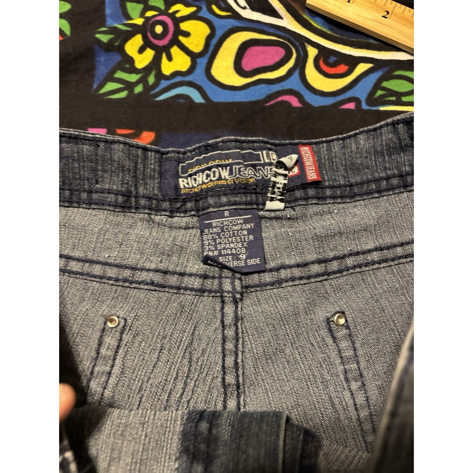 Vintage ladies shorts rich cow jeans 9 Mariah Brittney 2000s Y2k Size 32" / US 10 / IT 46 - 6 Thumbnail