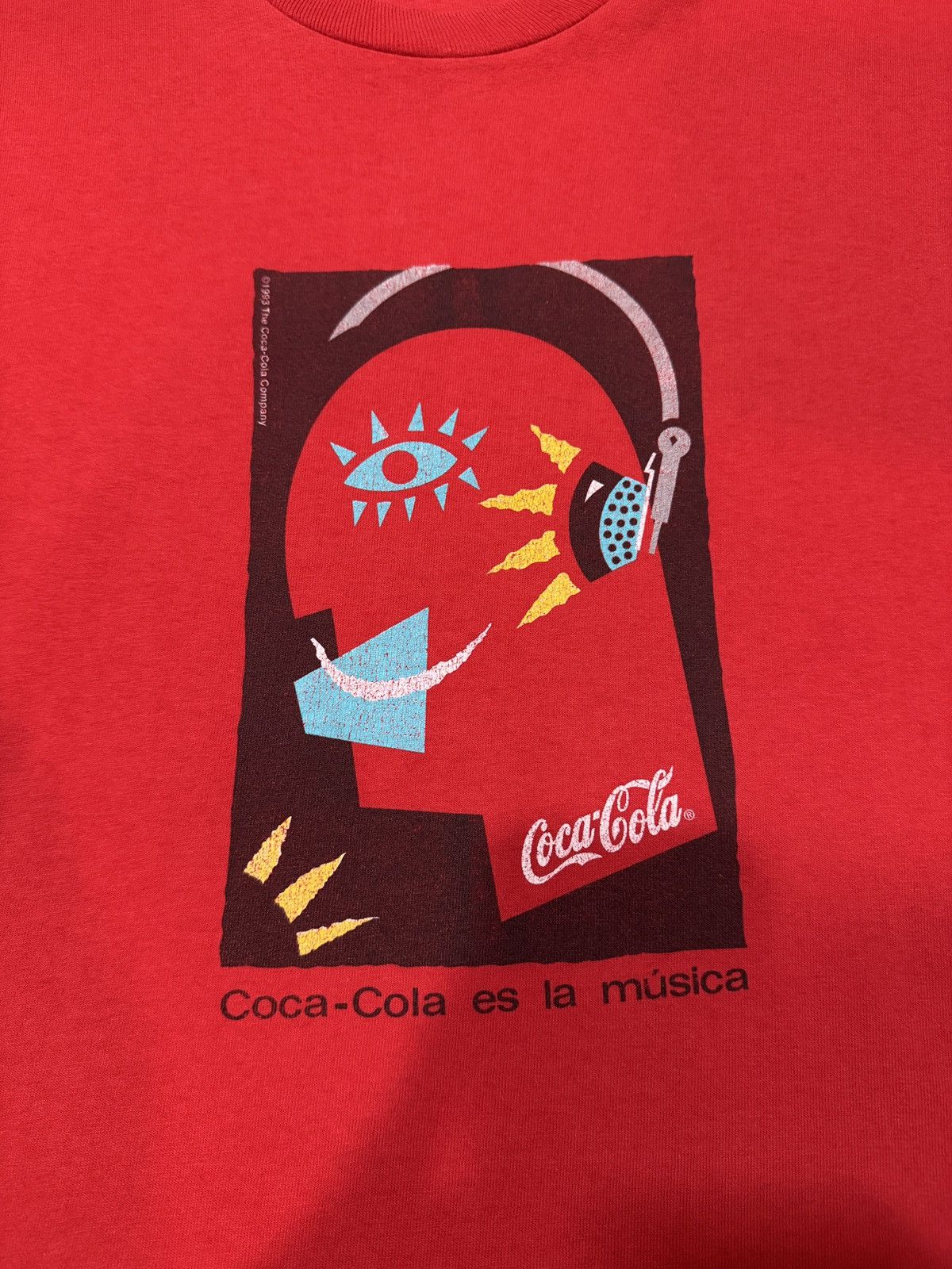 Vintage Vintage 1993 Red “Coca Cola Is The Music” Mexico Art Tee Size US L / EU 52-54 / 3 - 2 Thumbnail