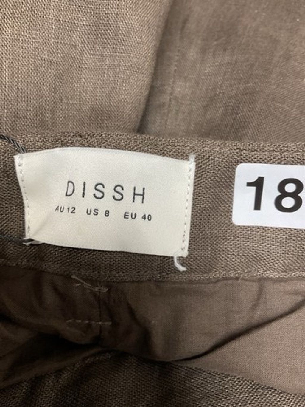 Other Dissh Chocolate Linen Lined Relaxed Wide Leg Pants Women 12 Size 34" / US 12 / IT 48 - 2 Thumbnail