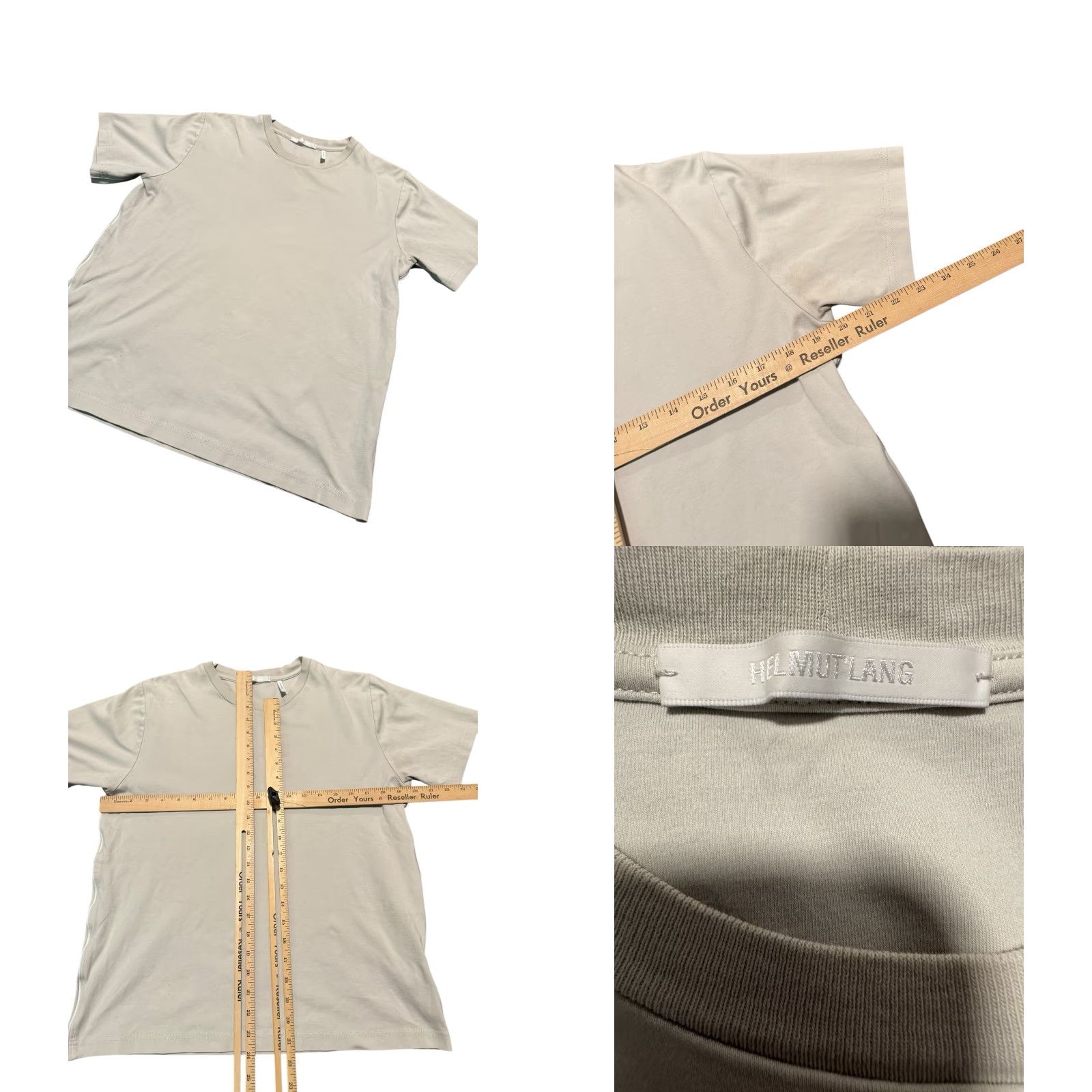 Helmut Lang Helmut Lang Piping Tee Mens Size Medium Smoke Grey Back Logo Graphic 2021 Size US M / EU 48-50 / 2 - 9 Thumbnail