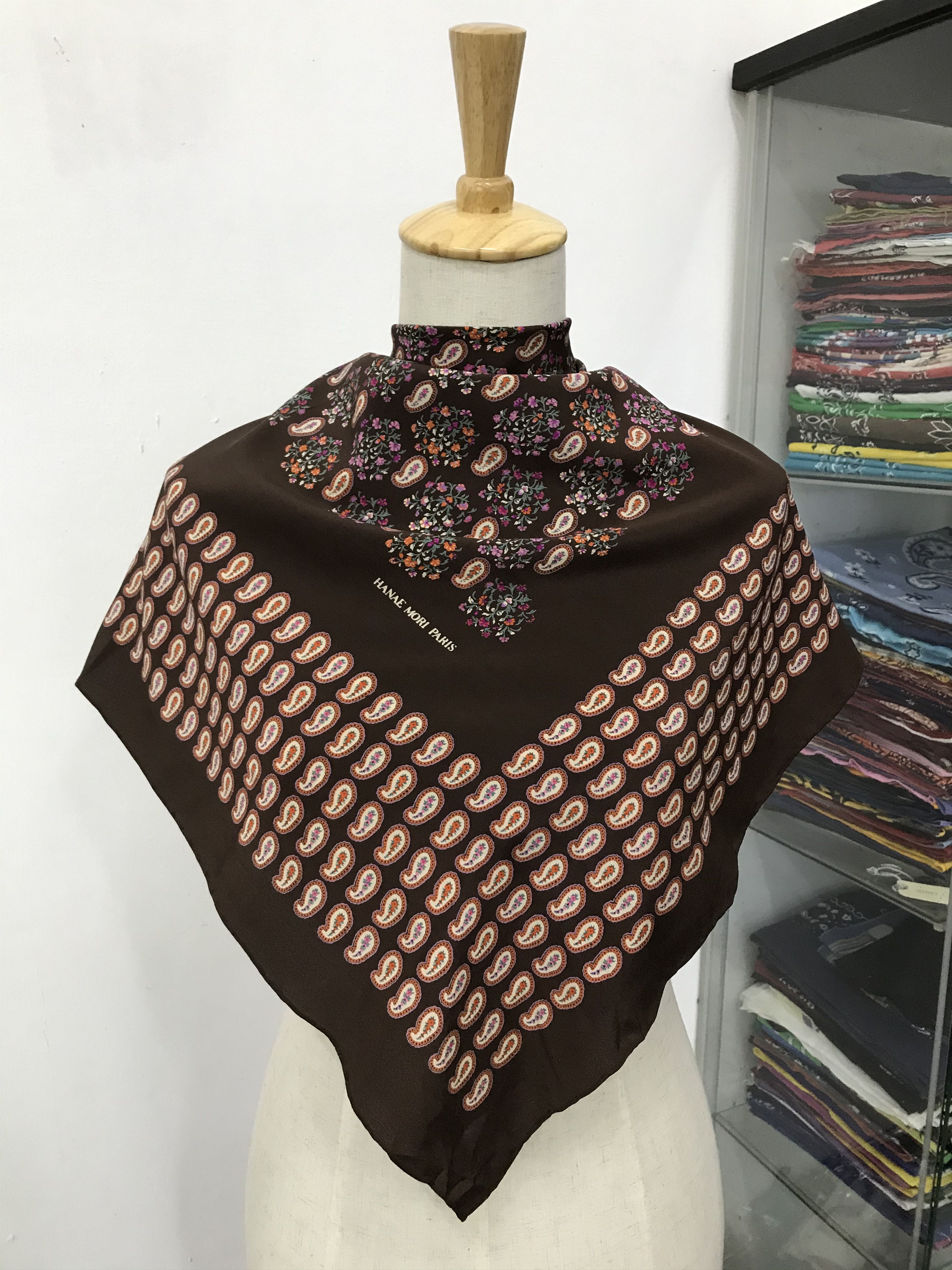 Hanae Mori Vintage Hanae Mori Silk Scarf Size ONE SIZE - 1 Thumbnail