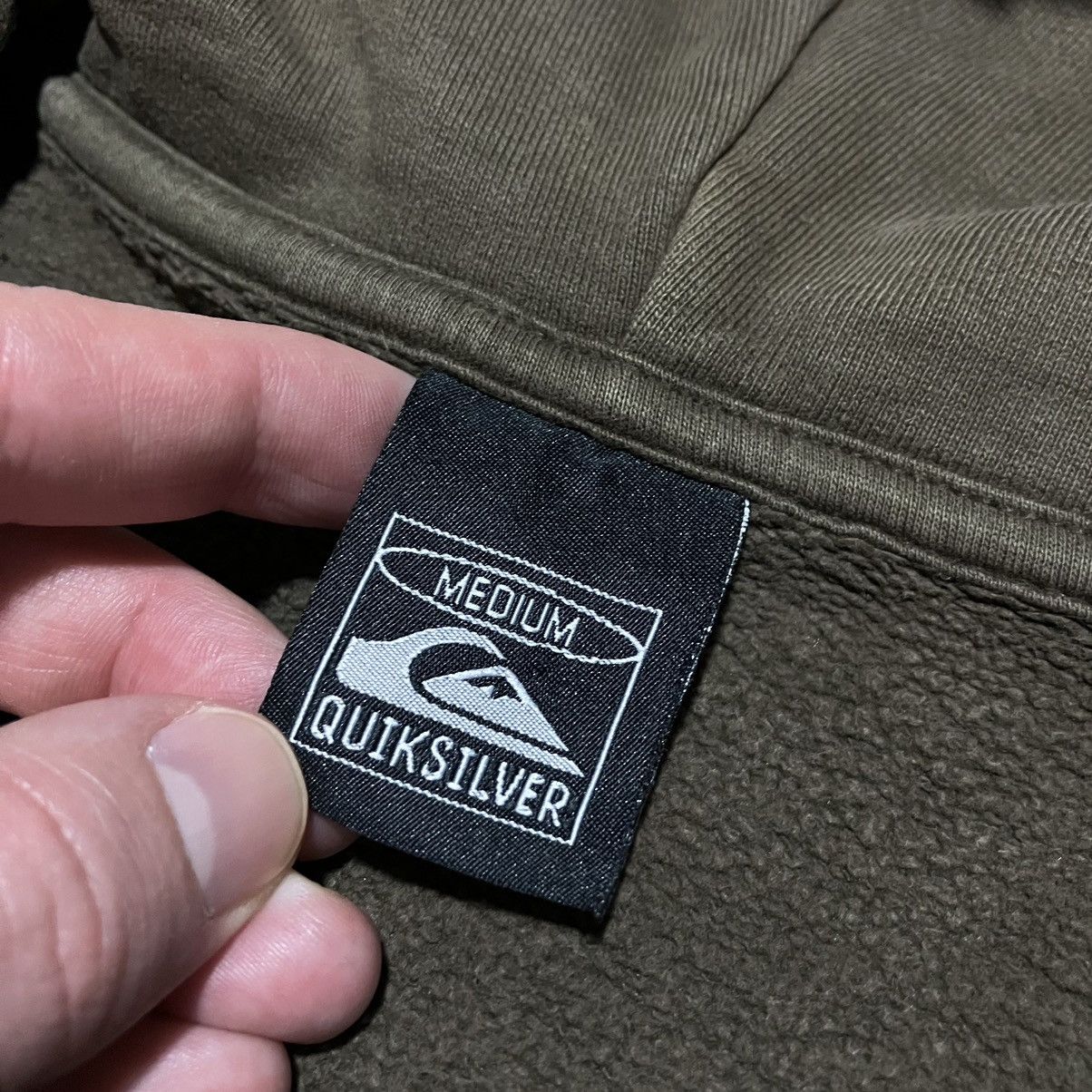 Quiksilver Vintage QUIKSILVER Embroidered Logo Full Zip Hoodie Khaki Size US M / EU 48-50 / 2 - 9 Thumbnail